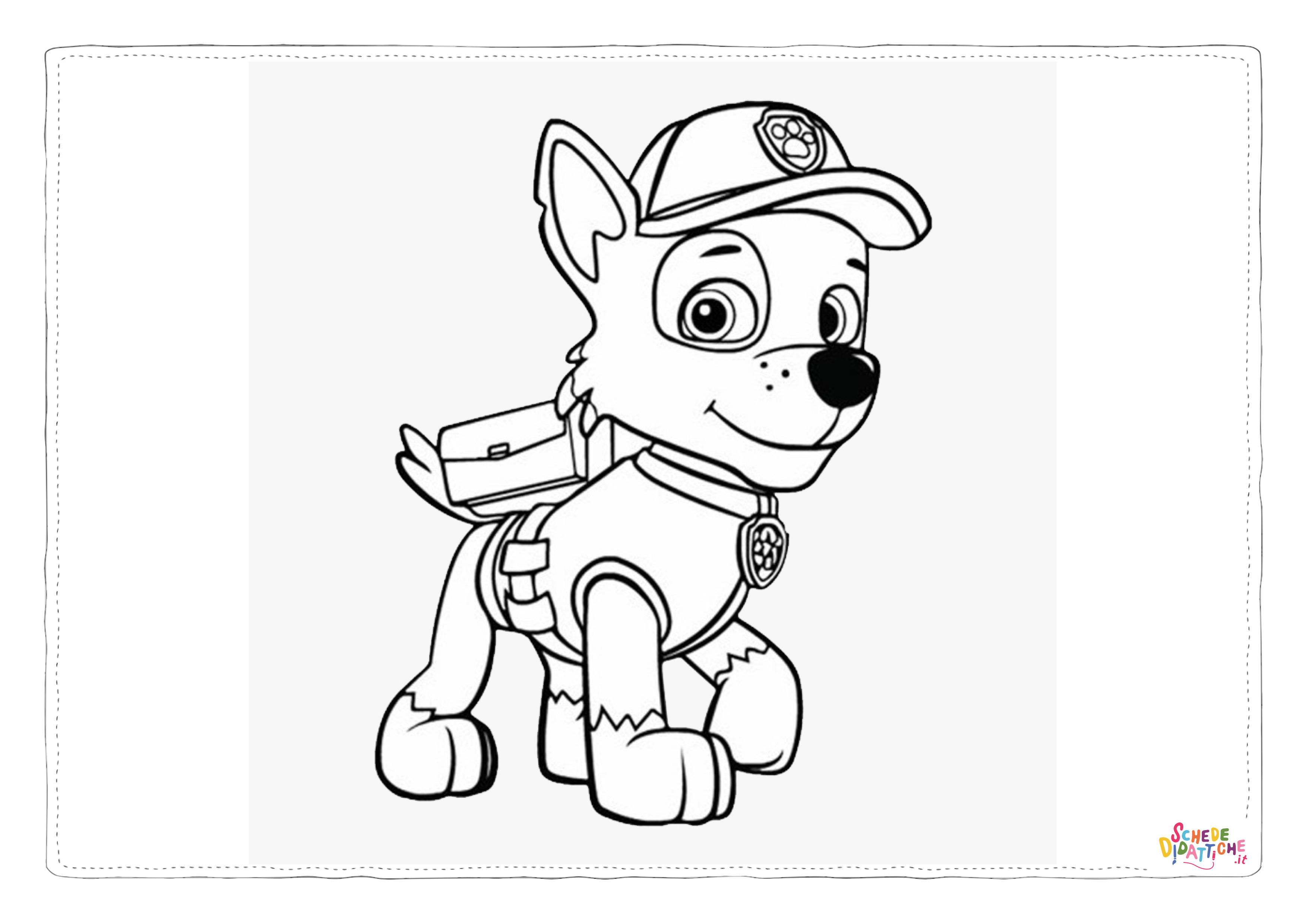 Disegno "Disegno di Paw Patrol - Cane pompiere da stampare e colorare 3" Disegno di Paw Patrol - Cane pompiere da stampare e colorare 3