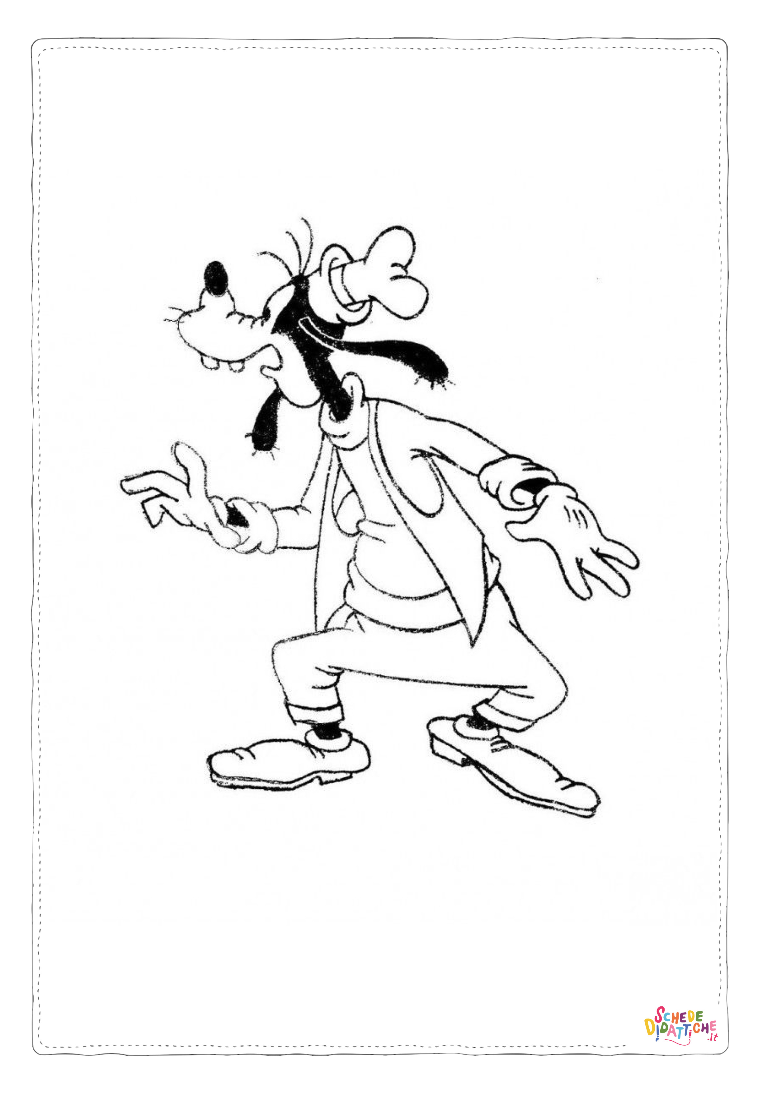Disegno "Disegno di Pippo da stampare e colorare 15" Disegno di Pippo da stampare e colorare 15