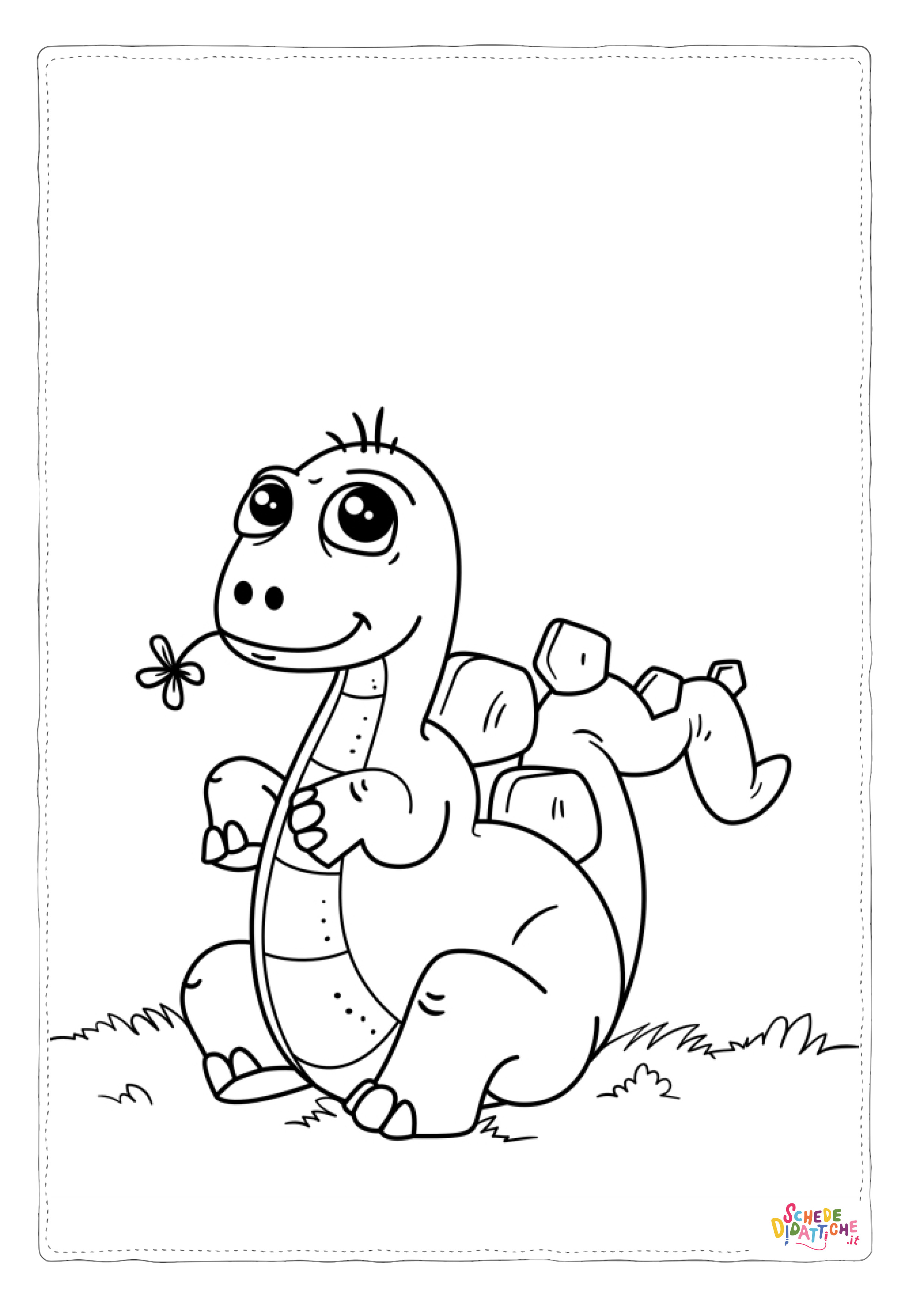 Disegno "Disegno di Dino da stampare e colorare 8" Disegno di Dino da stampare e colorare 8
