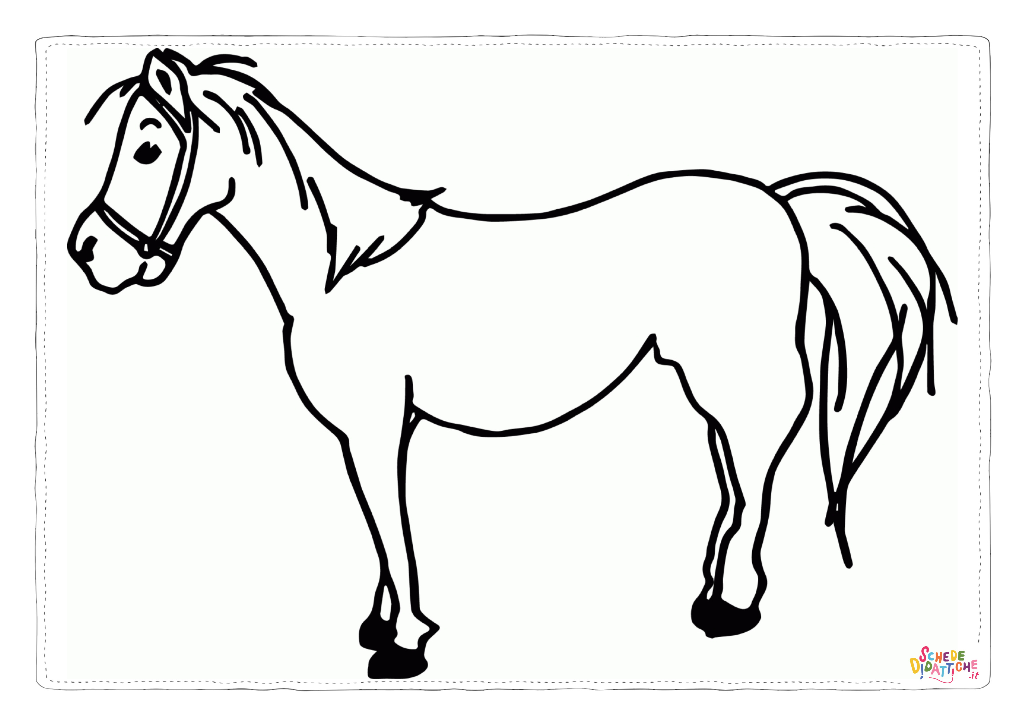 Disegno "Disegno di cavallo da stampare e colorare 116" Disegno di cavallo da stampare e colorare 116