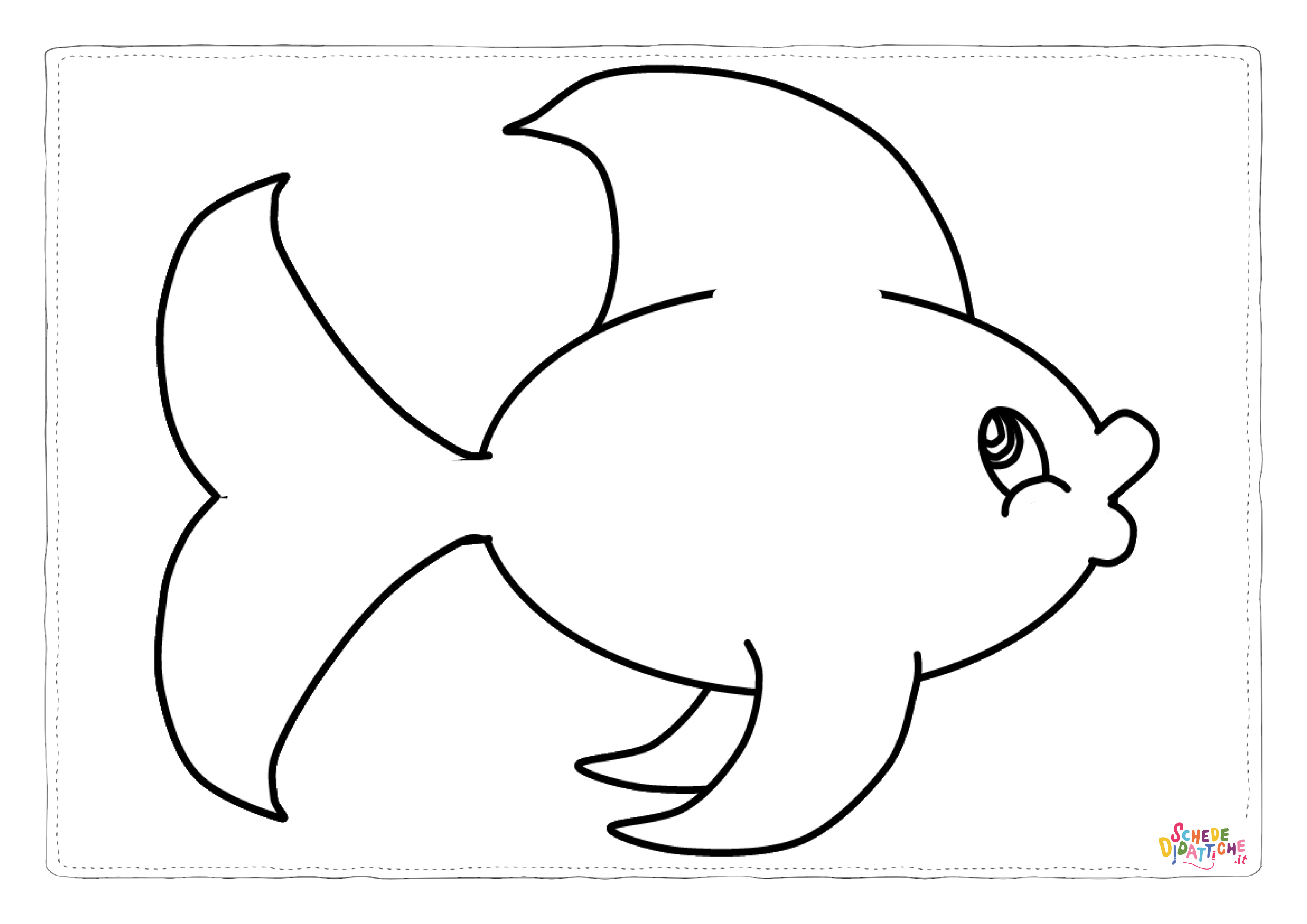 Disegno "Disegno di pesce da stampare e colorare 202" Disegno di pesce da stampare e colorare 202