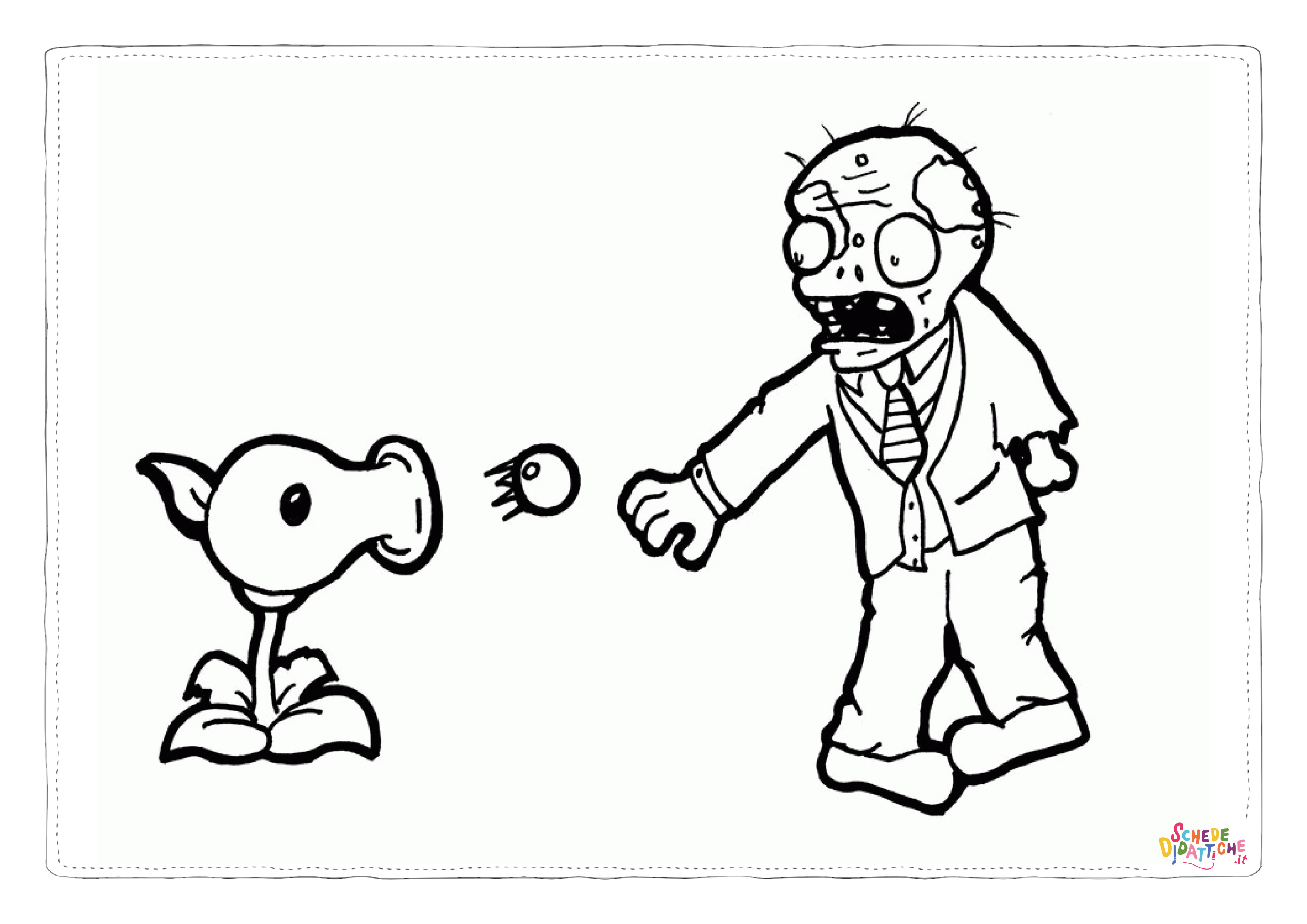 Disegno "Disegno di Plants vs Zombie da stampare e colorare 2" Disegno di Plants vs Zombie da stampare e colorare 2