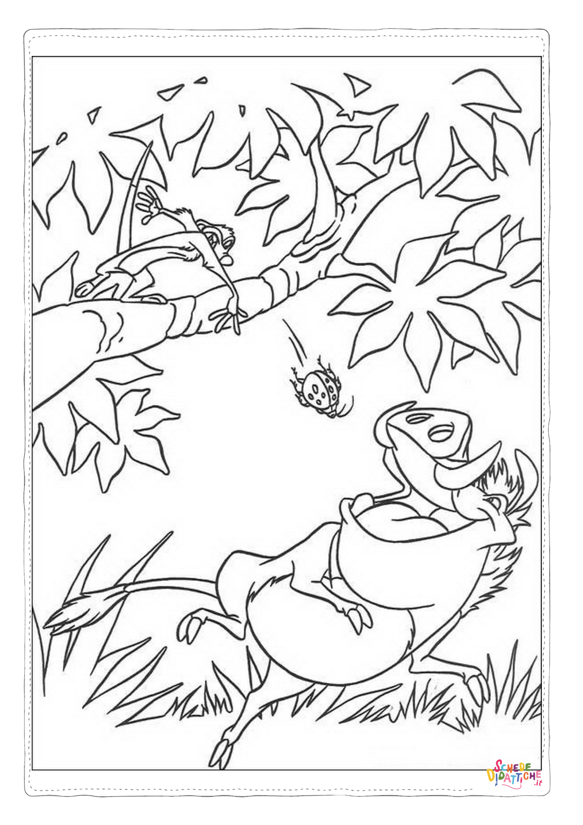 Disegno "Disegno di Re Leone da stampare e colorare 74" Disegno di Re Leone da stampare e colorare 74