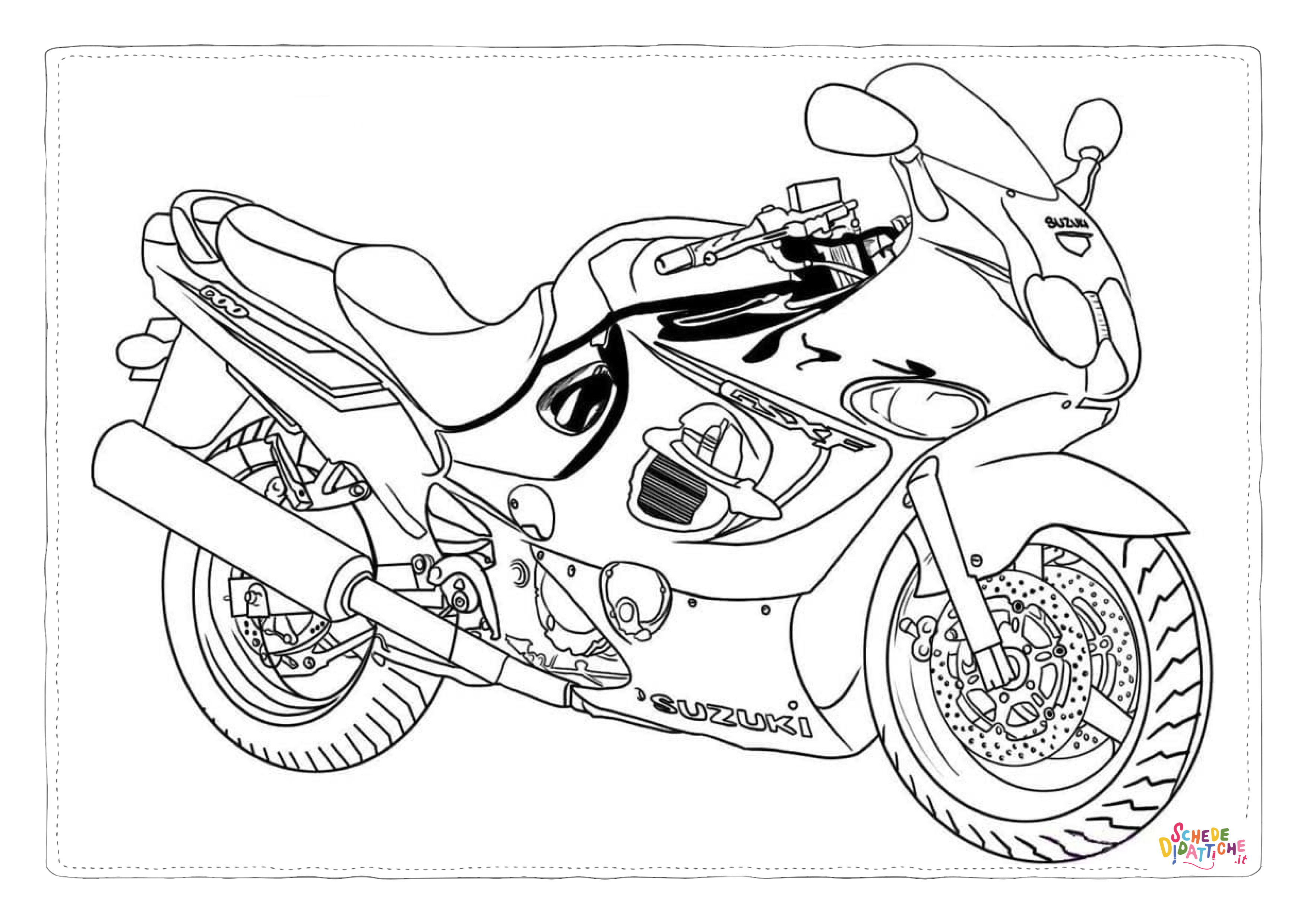 Disegno "Disegno di moto da stampare e colorare 55" Disegno di moto da stampare e colorare 55