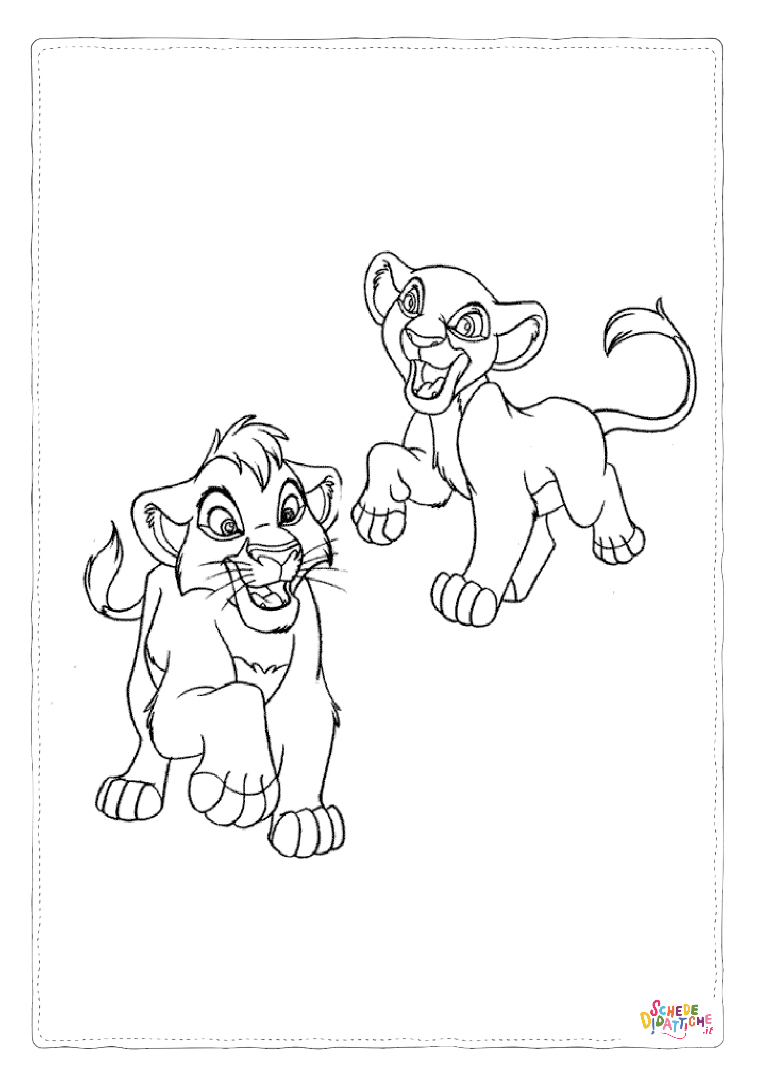 Disegno "Disegno di Re Leone da stampare e colorare 63" Disegno di Re Leone da stampare e colorare 63