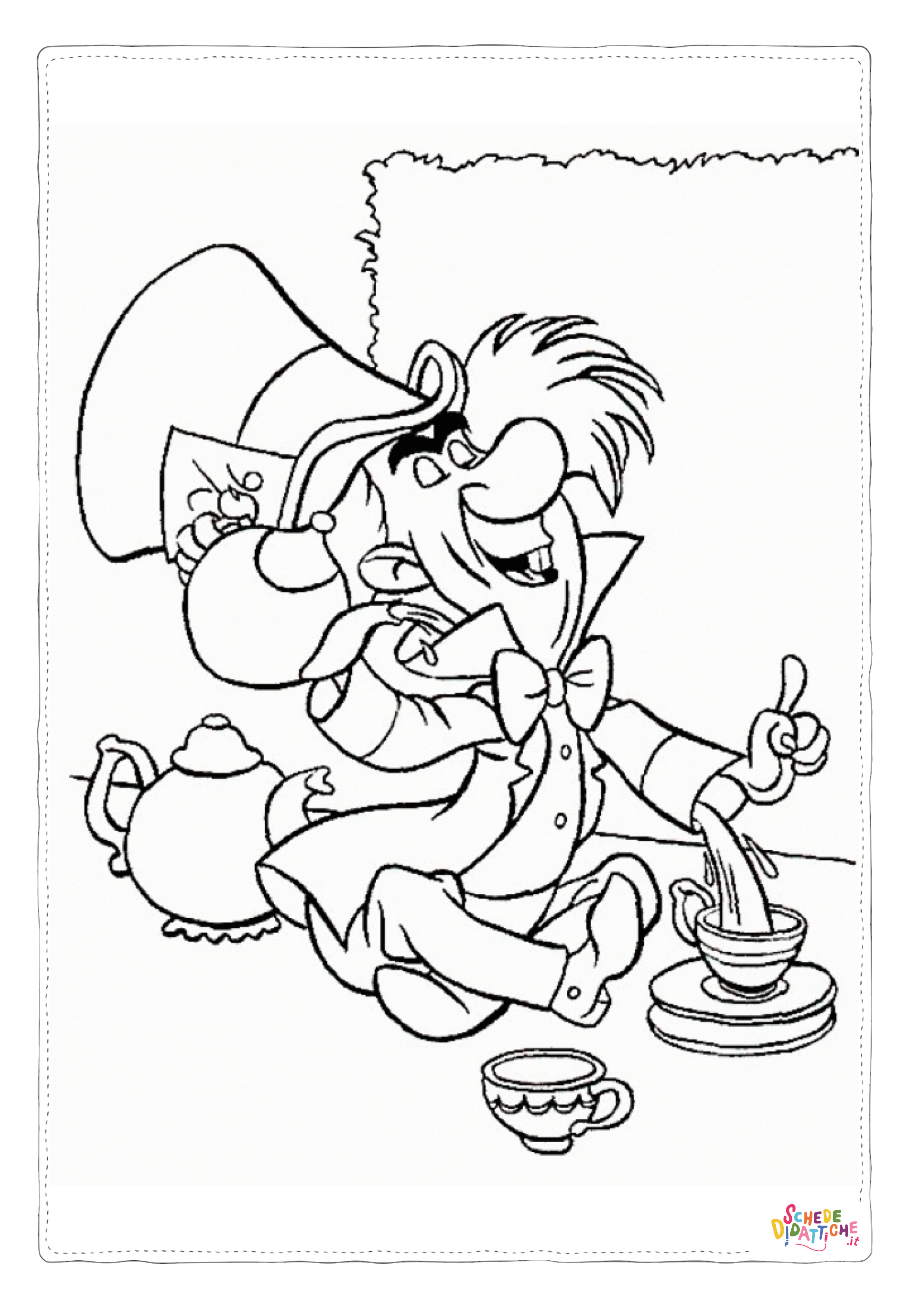Disegno di Alice nel paese delle meraviglie da stampare e colorare 13