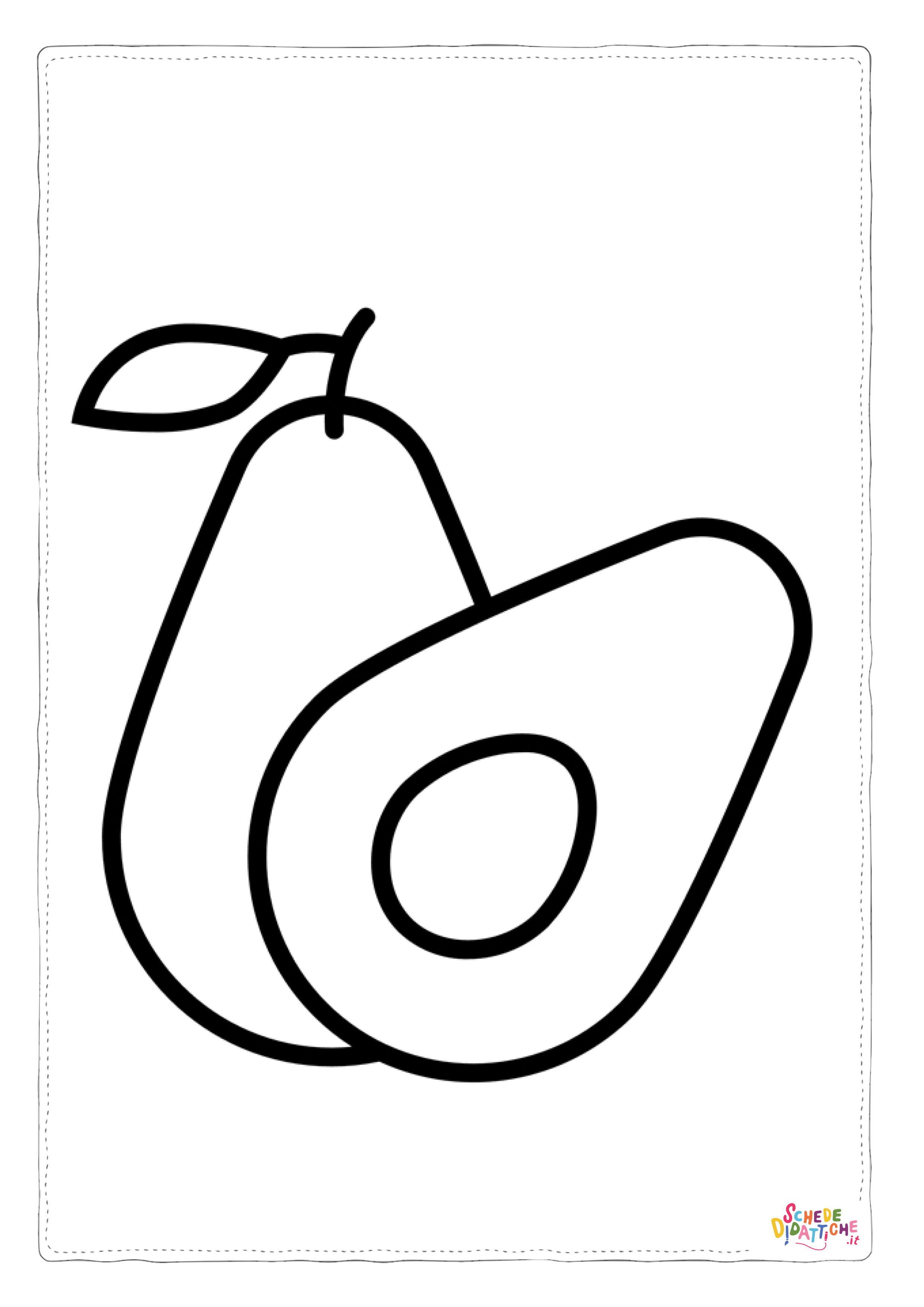 Disegno "Disegno di pera da stampare e colorare 3" Disegno di pera da stampare e colorare 3