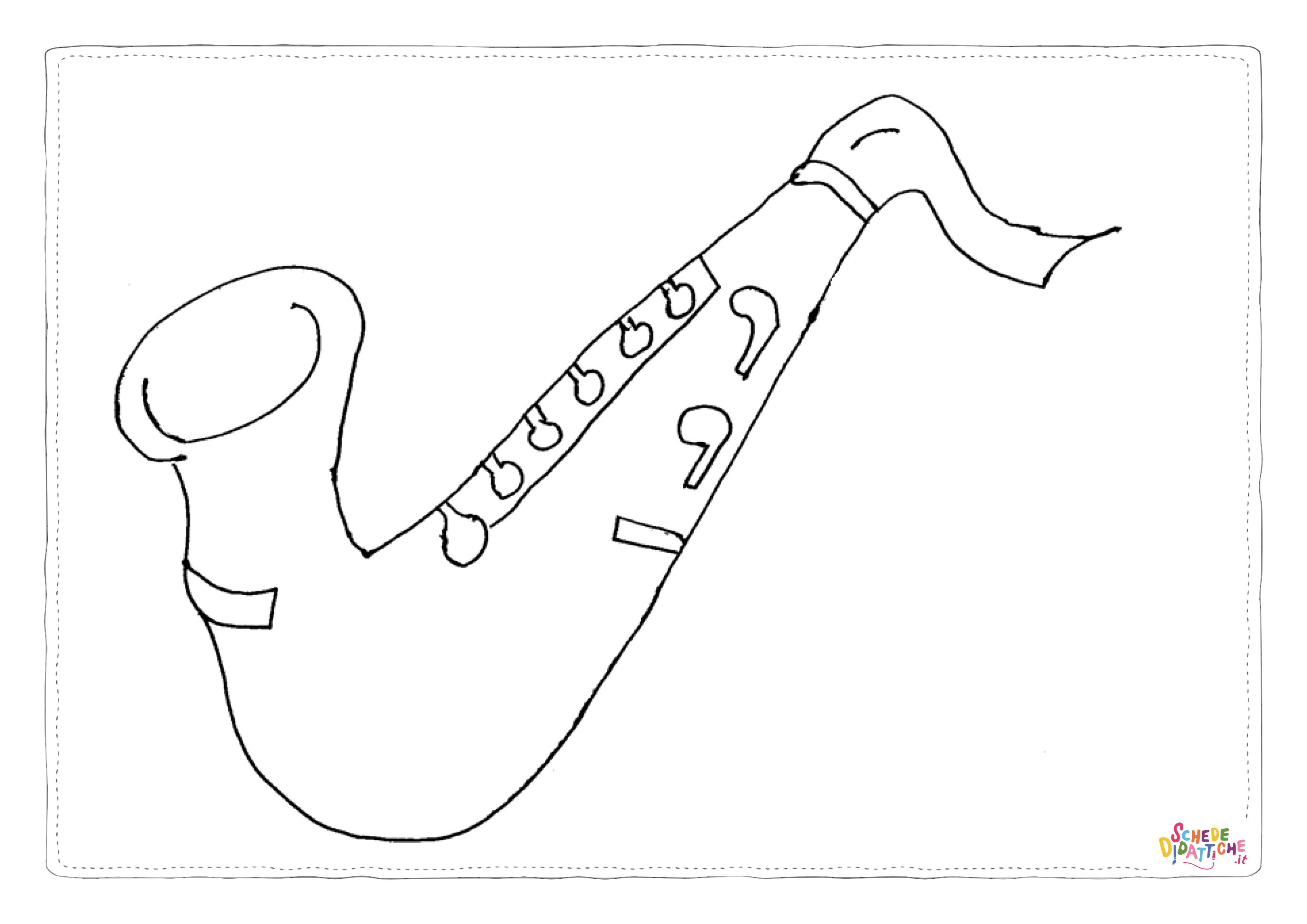 Disegno "Disegno di strumento musicale da stampare e colorare" Disegno di strumento musicale da stampare e colorare