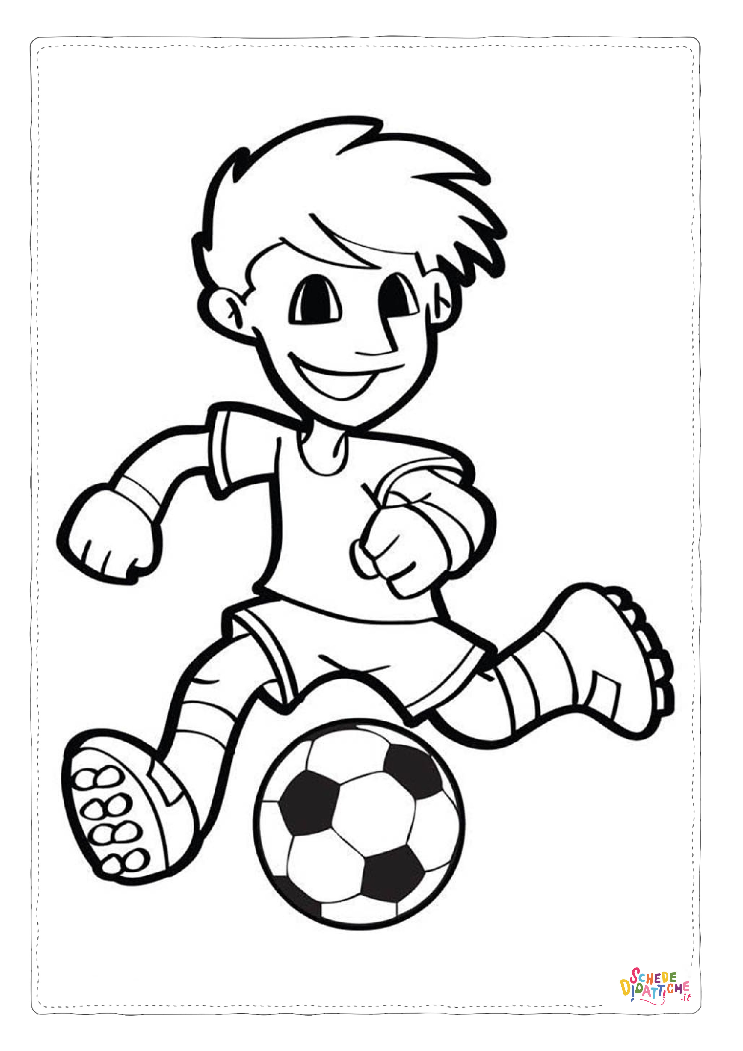 Disegno "Disegno di calcio da stampare e colorare 92" Disegno di calcio da stampare e colorare 92