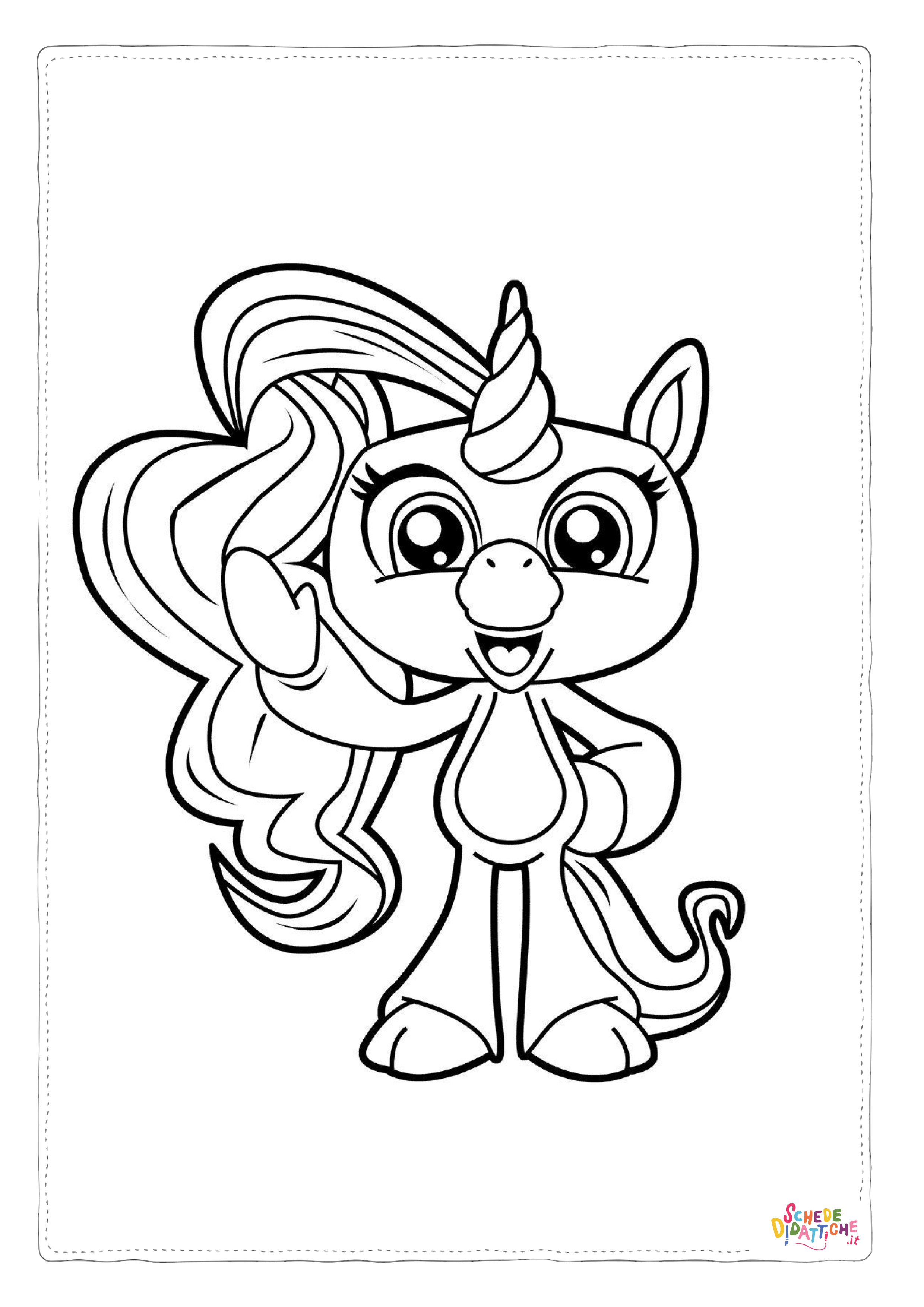 Disegno "Disegno di unicorno da stampare e colorare 80" Disegno di unicorno da stampare e colorare 80