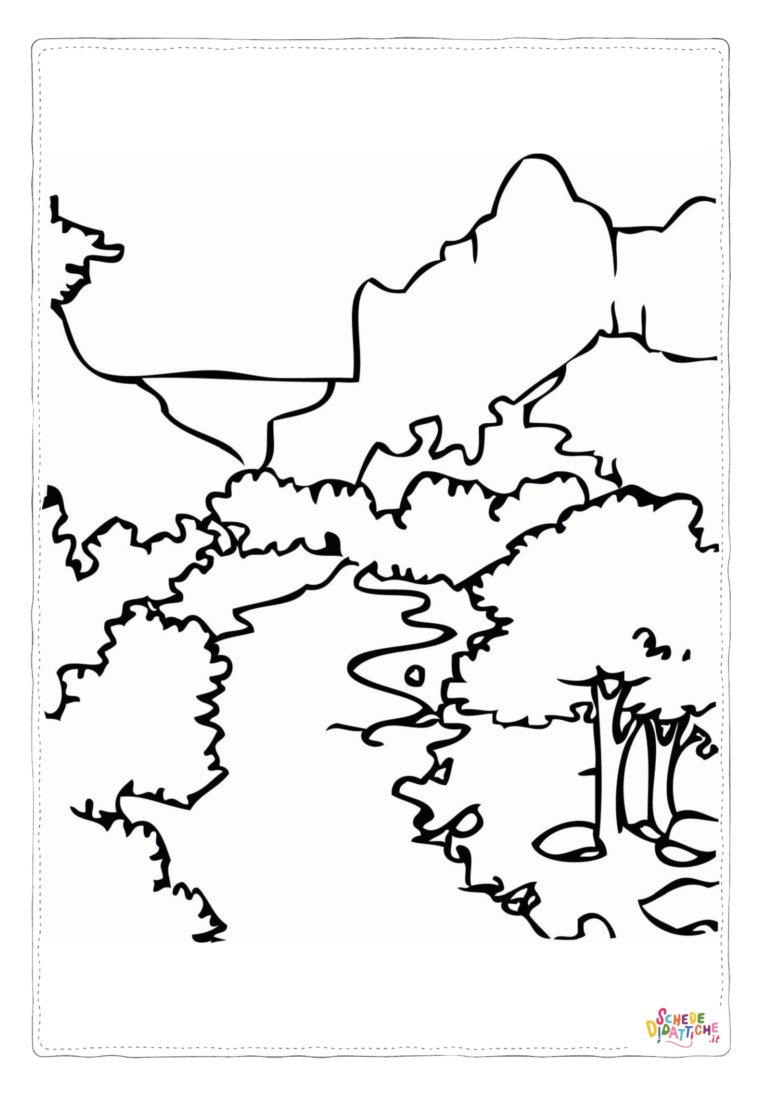 Disegno "Disegno di paesaggio da stampare e colorare 7" Disegno di paesaggio da stampare e colorare 7