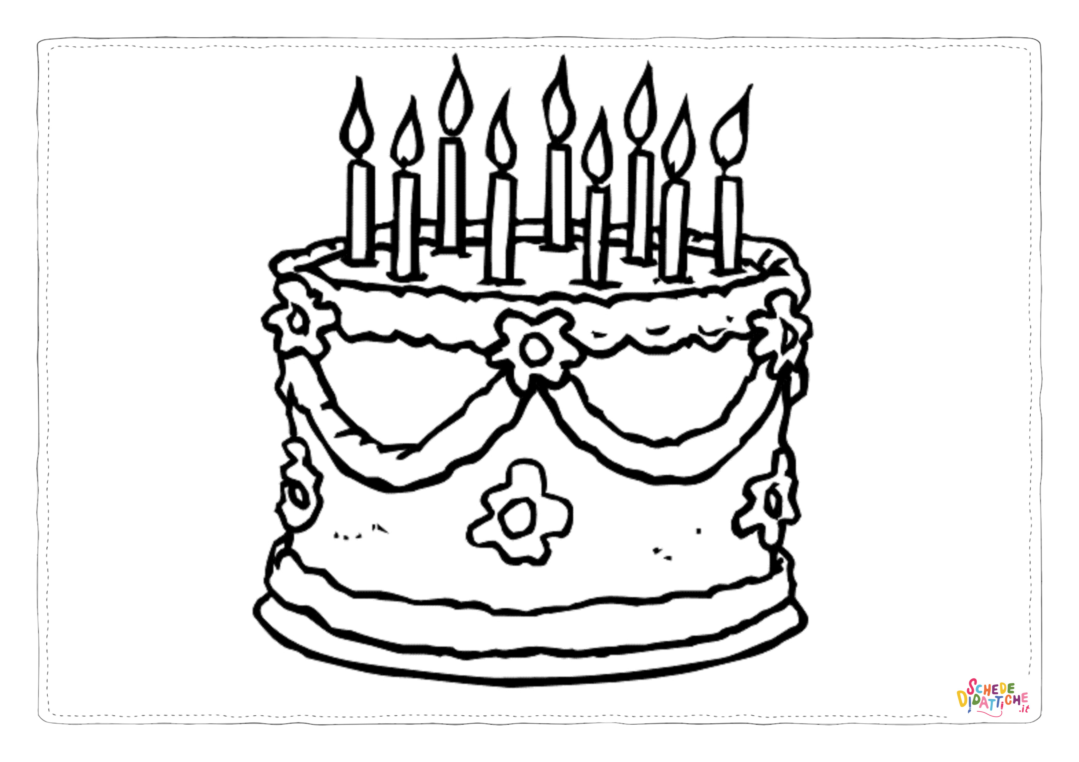 Disegno "Disegno di compleanno da stampare e colorare 96" Disegno di compleanno da stampare e colorare 96