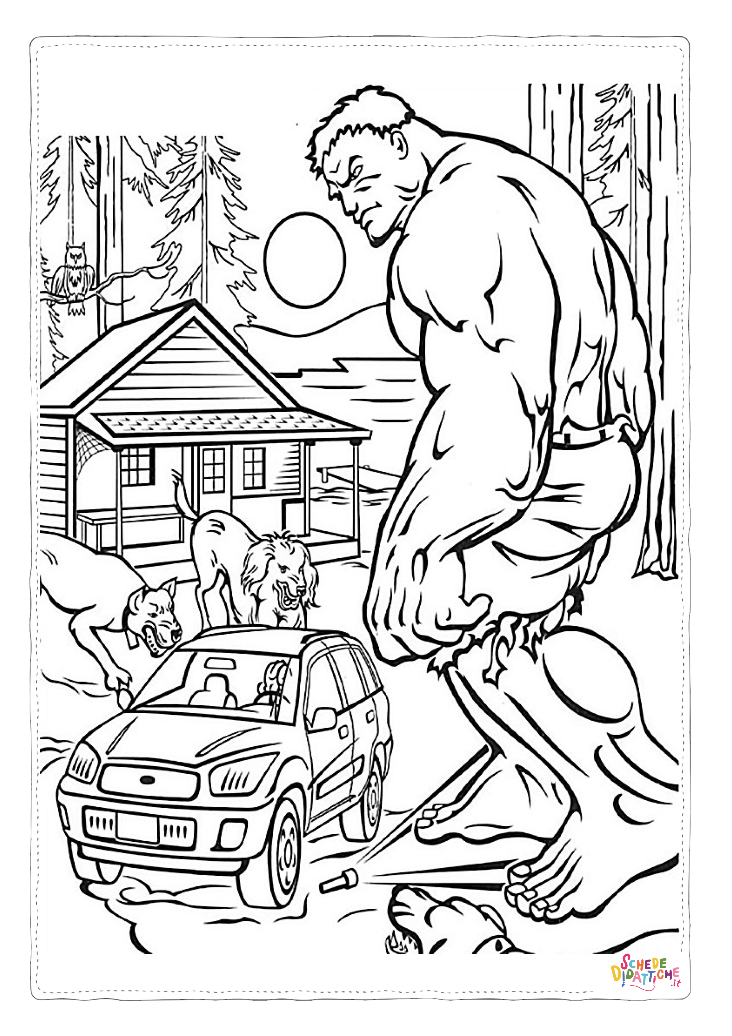 Disegno di Hulk da stampare e colorare 96