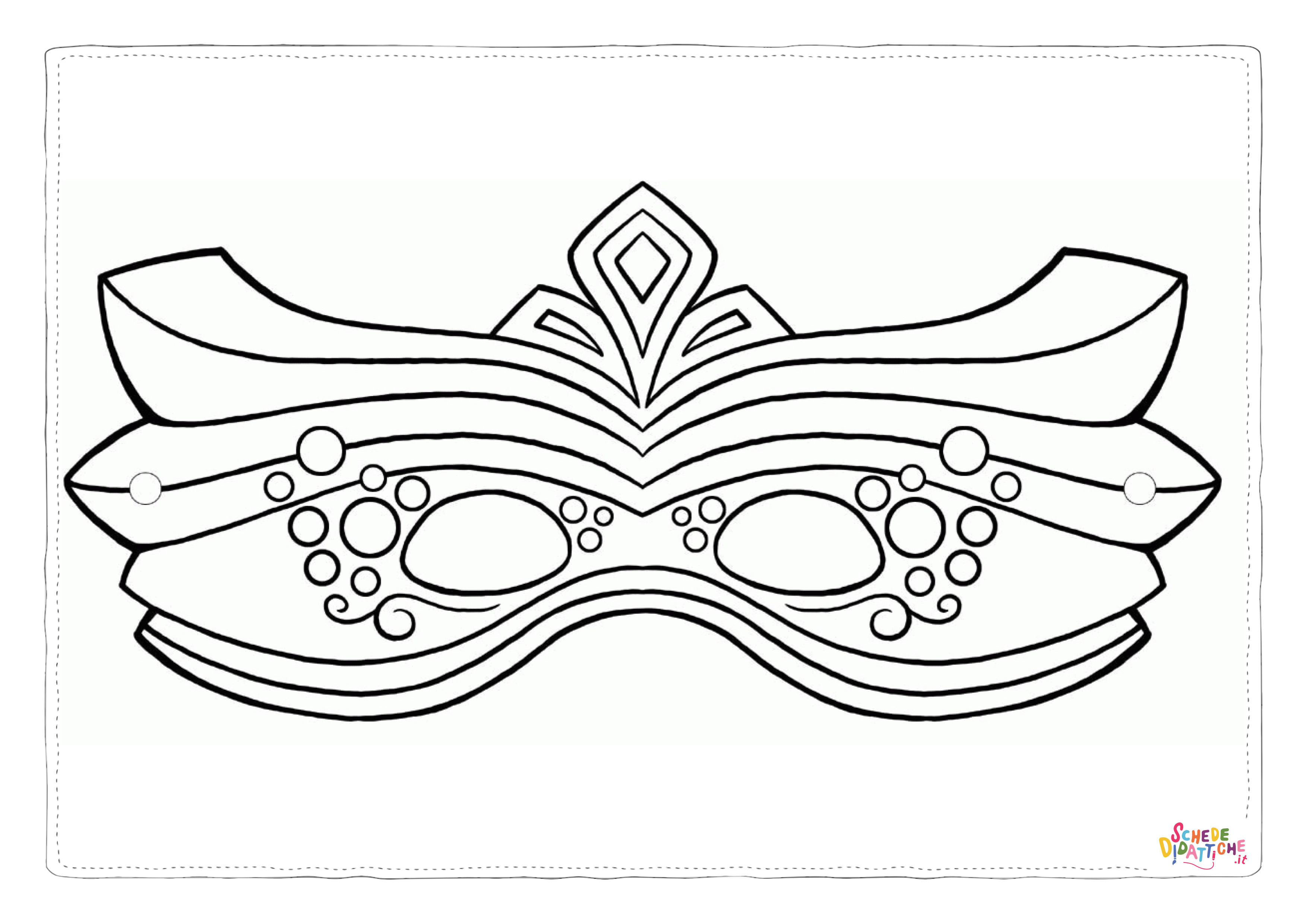 Disegno "Disegno di maschera da stampare e colorare 93" Disegno di maschera da stampare e colorare 93
