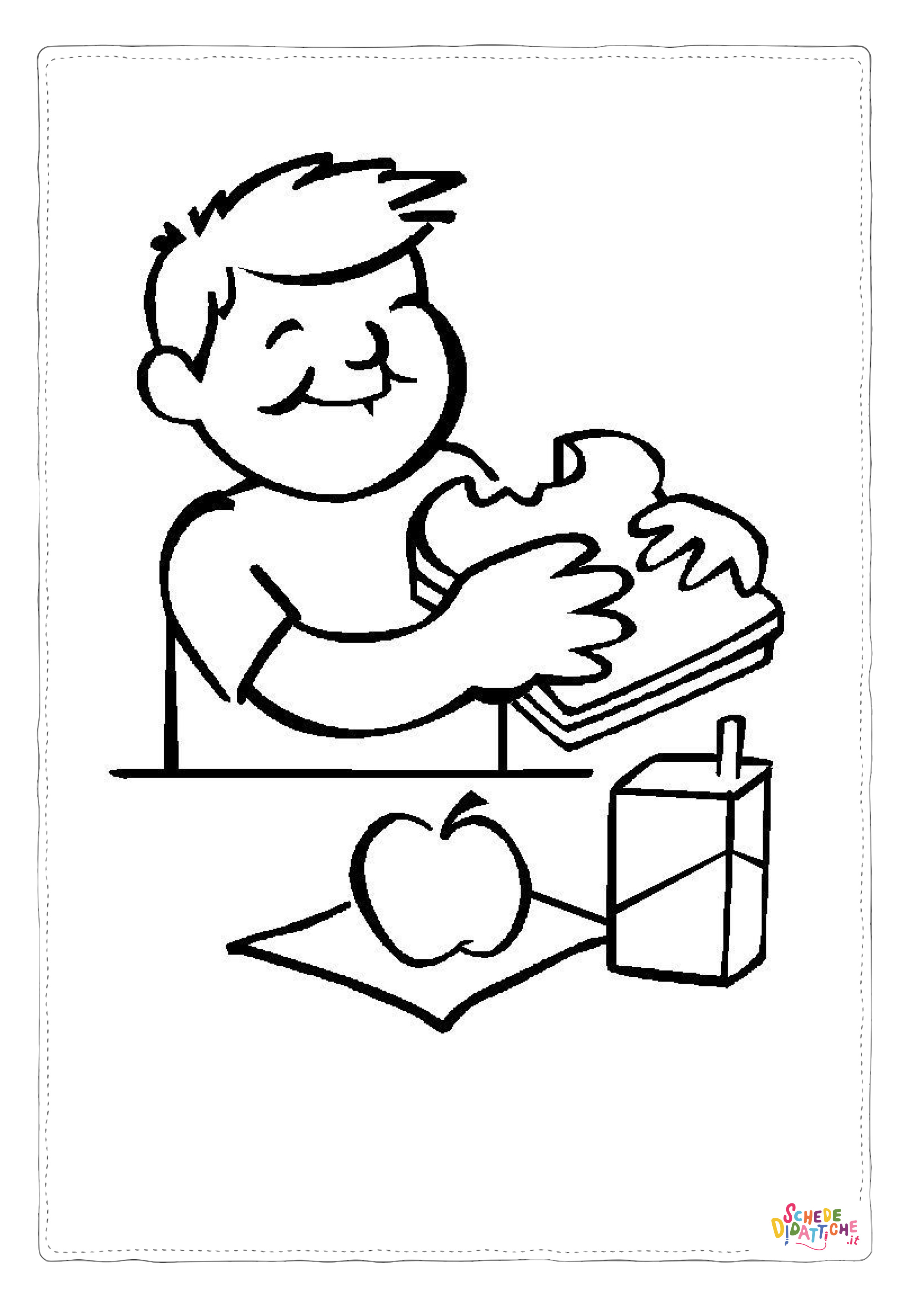 Disegno "Disegno di colazione da stampare e colorare 46" Disegno di colazione da stampare e colorare 46