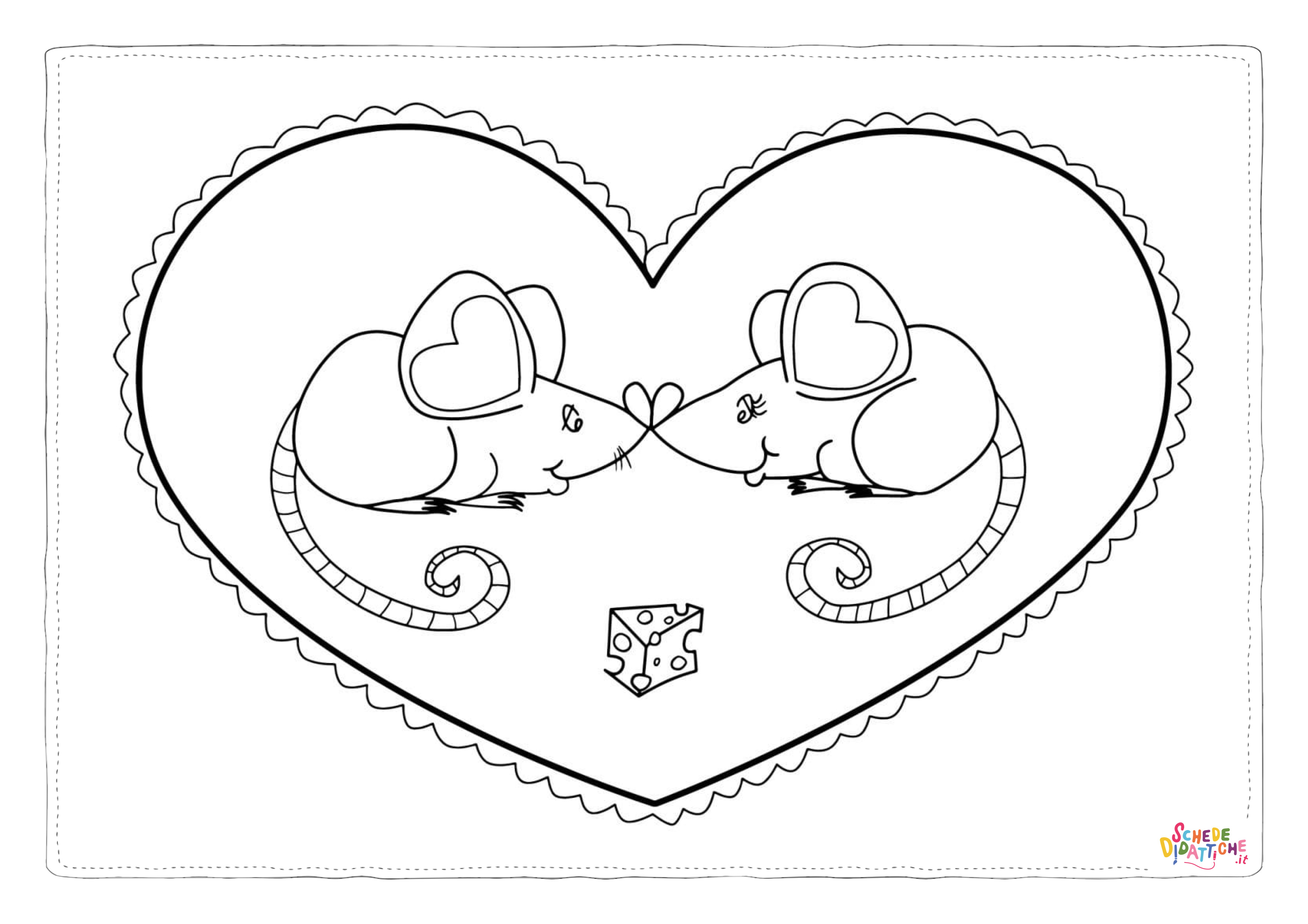 Disegno "Disegno di San Valentino da stampare e colorare 49" Disegno di San Valentino da stampare e colorare 49