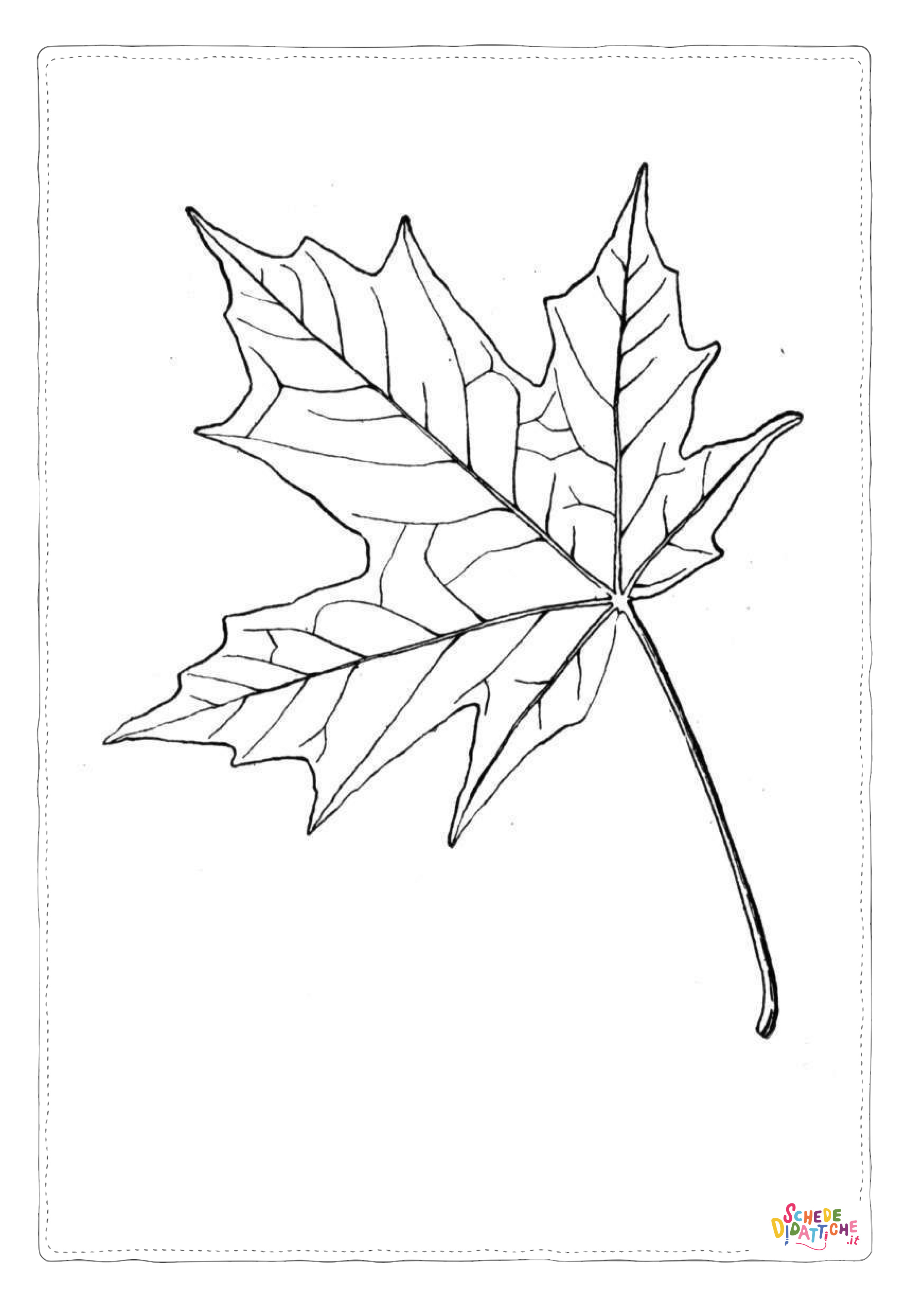 Disegno "Disegno di foglia da stampare e colorare 50" Disegno di foglia da stampare e colorare 50