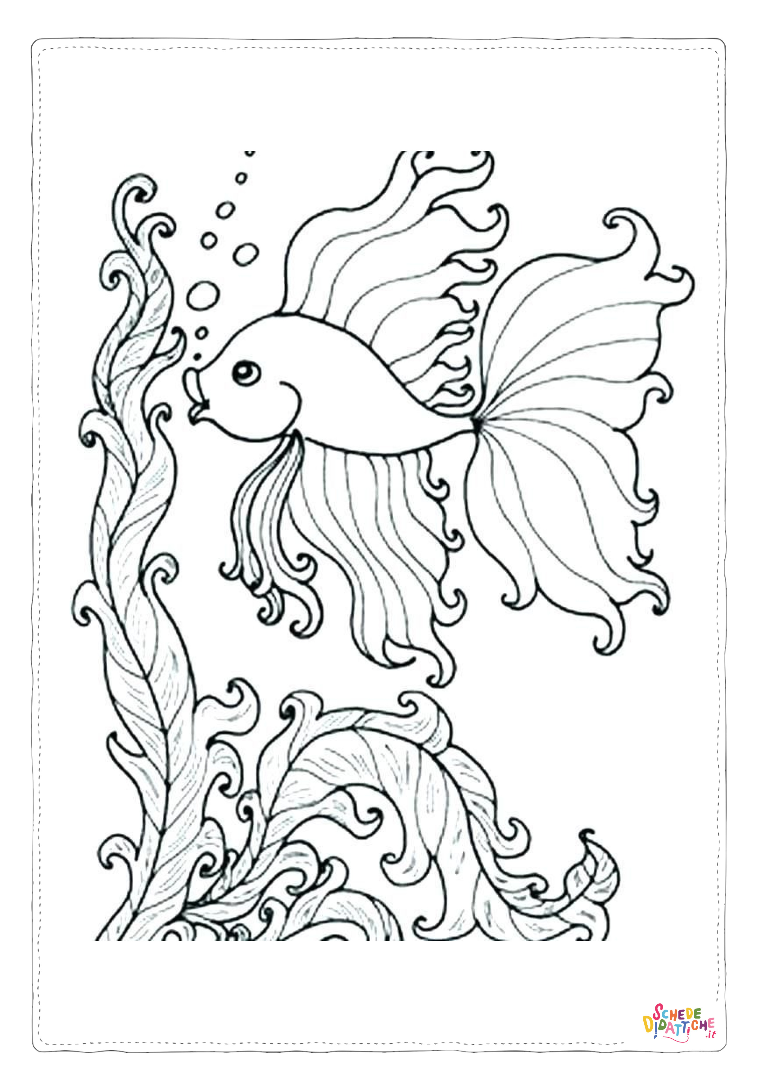 Disegno "Disegno di pesce da stampare e colorare 276" Disegno di pesce da stampare e colorare 276