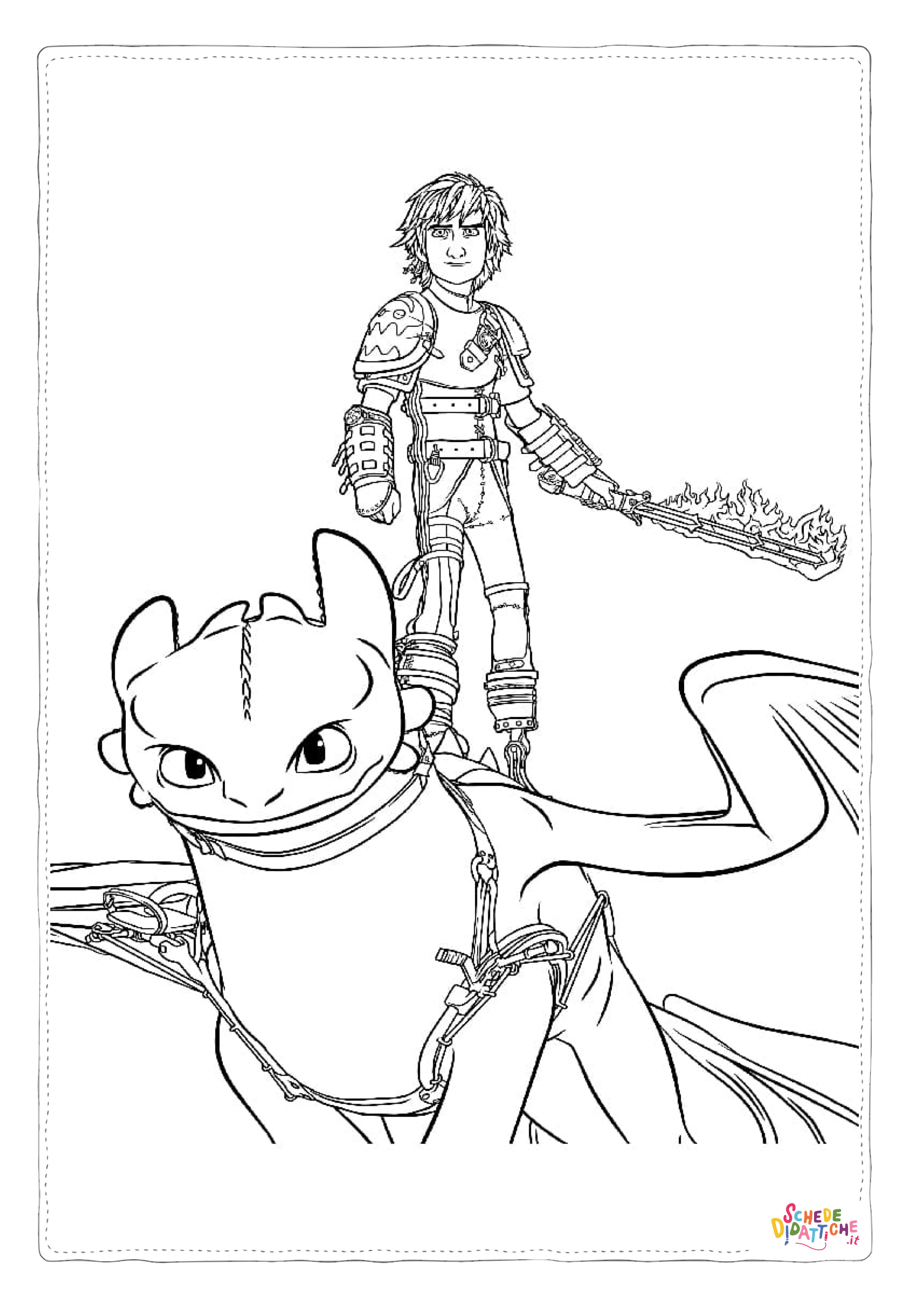 Disegno "Disegno di Dragon Trainer da stampare e colorare 24" Disegno di Dragon Trainer da stampare e colorare 24
