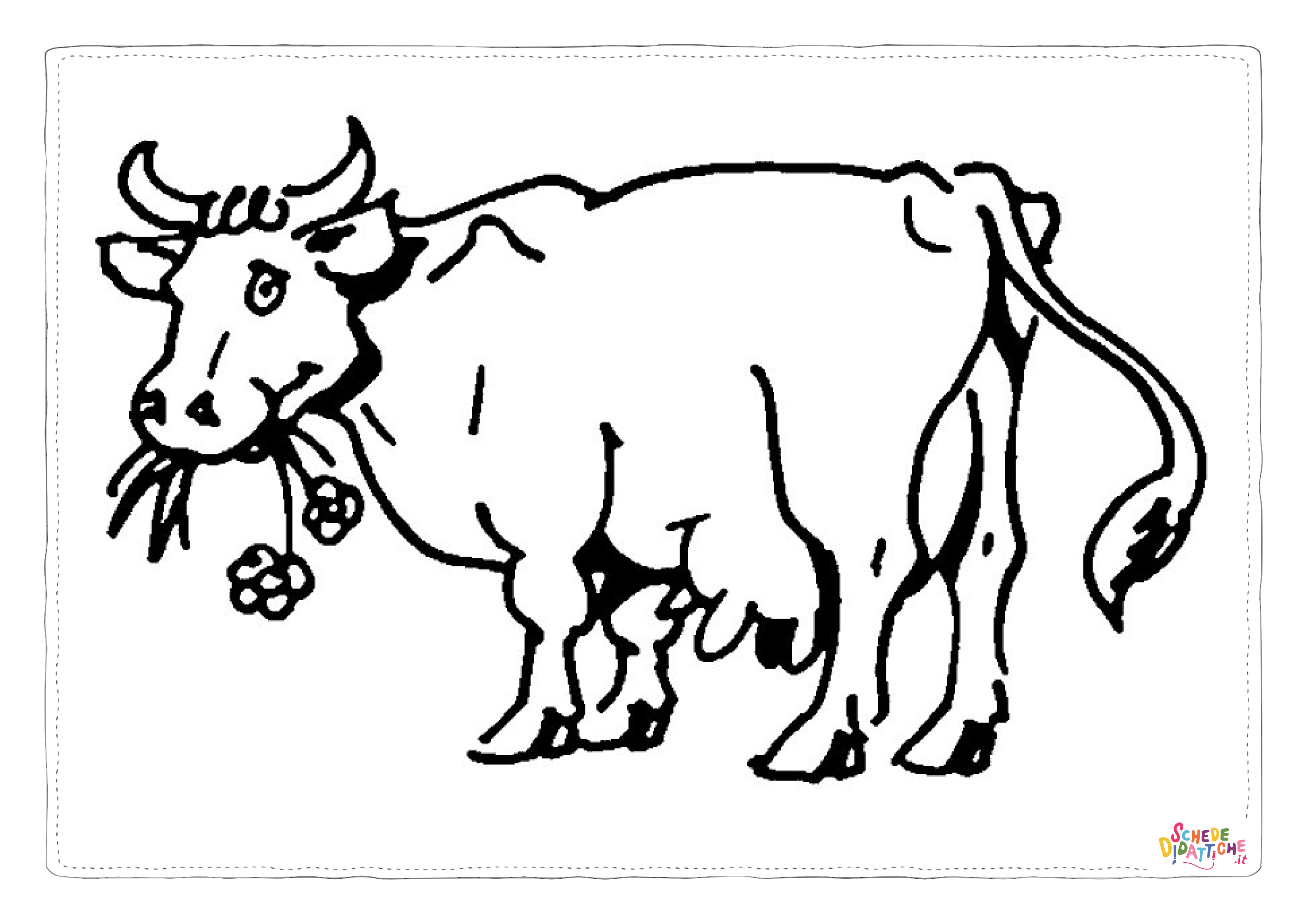 Disegno di mucca da stampare e colorare 17