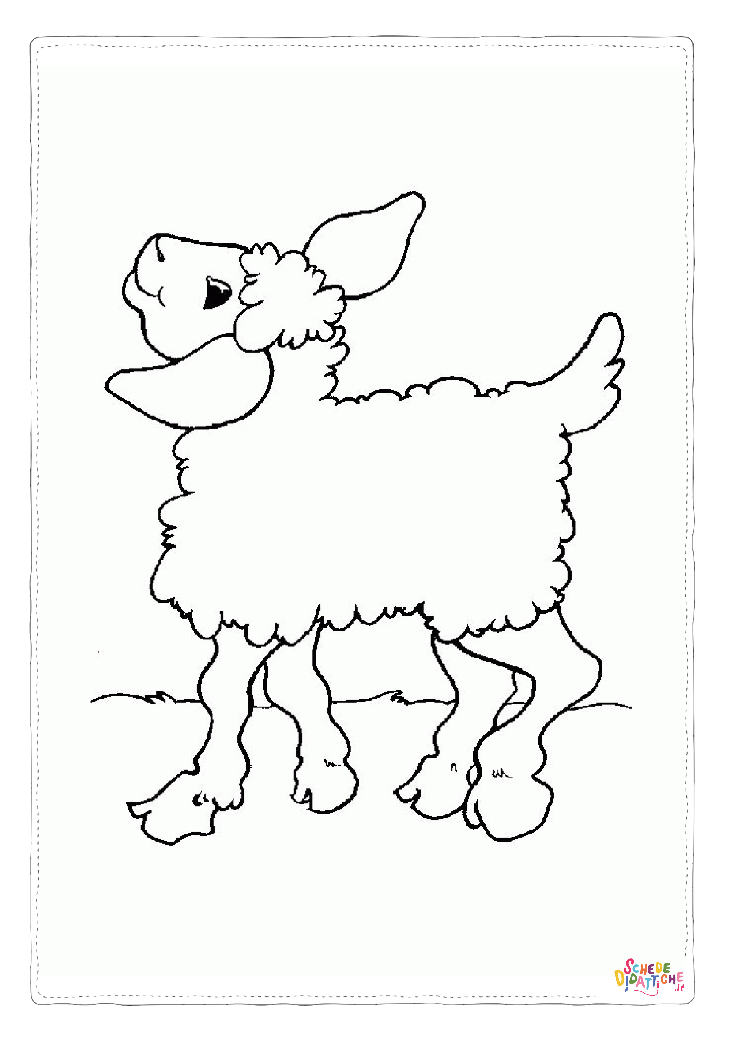 Disegno "Disegno di pecora da stampare e colorare 44" Disegno di pecora da stampare e colorare 44