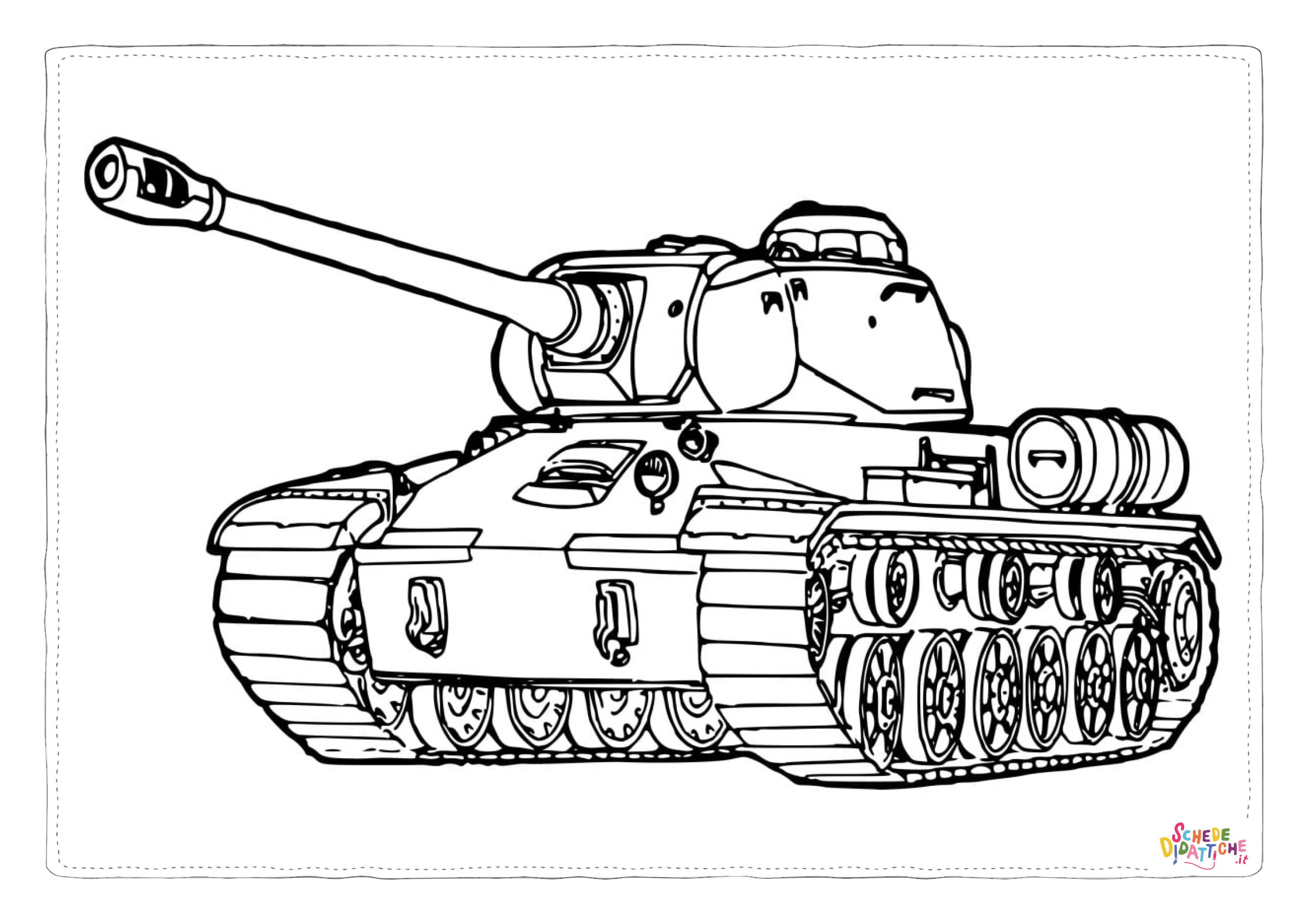 Disegno "Disegno di carro armato da stampare e colorare 17" Disegno di carro armato da stampare e colorare 17