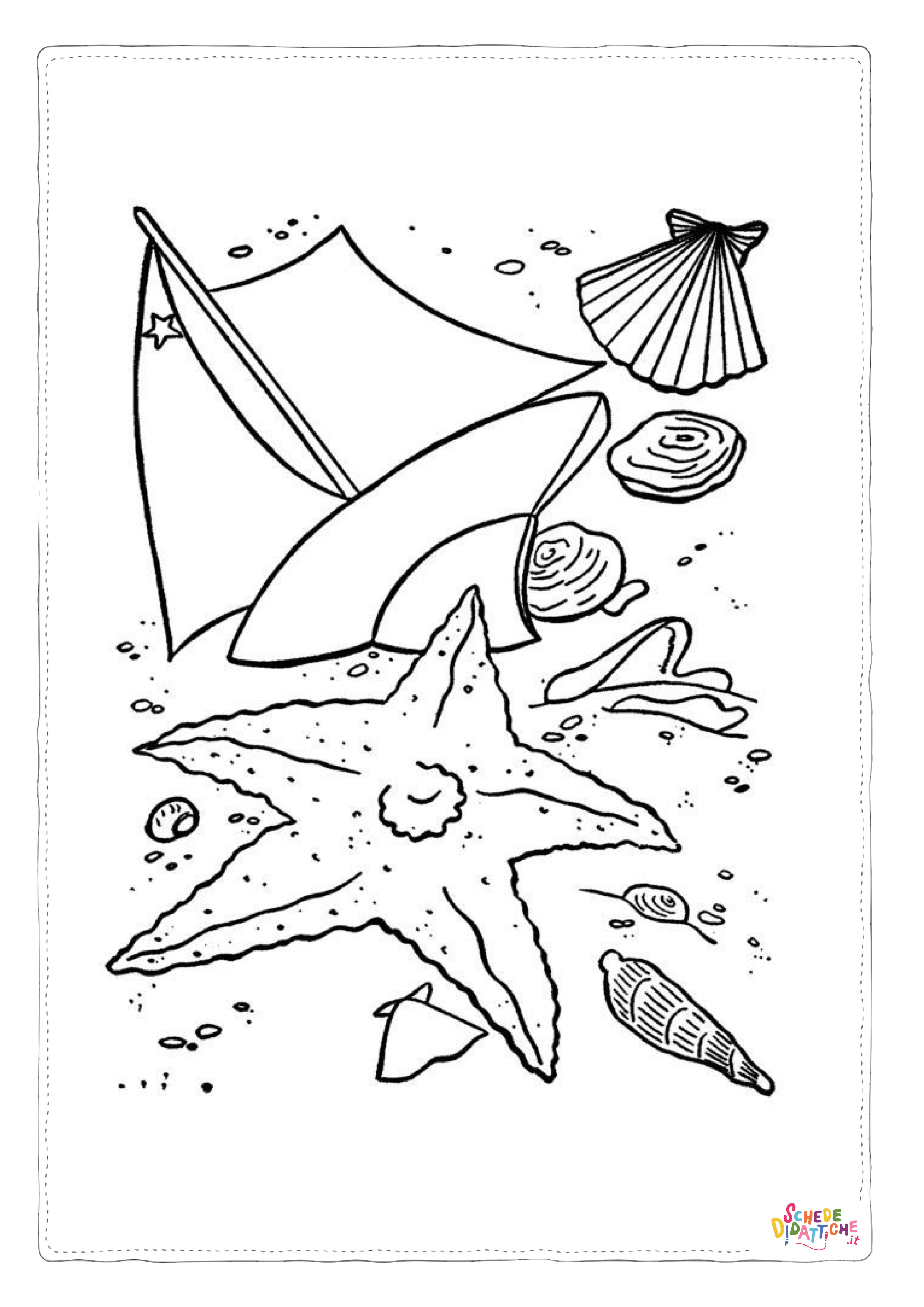 Disegno "Disegno di stella marina da stampare e colorare 11" Disegno di stella marina da stampare e colorare 11