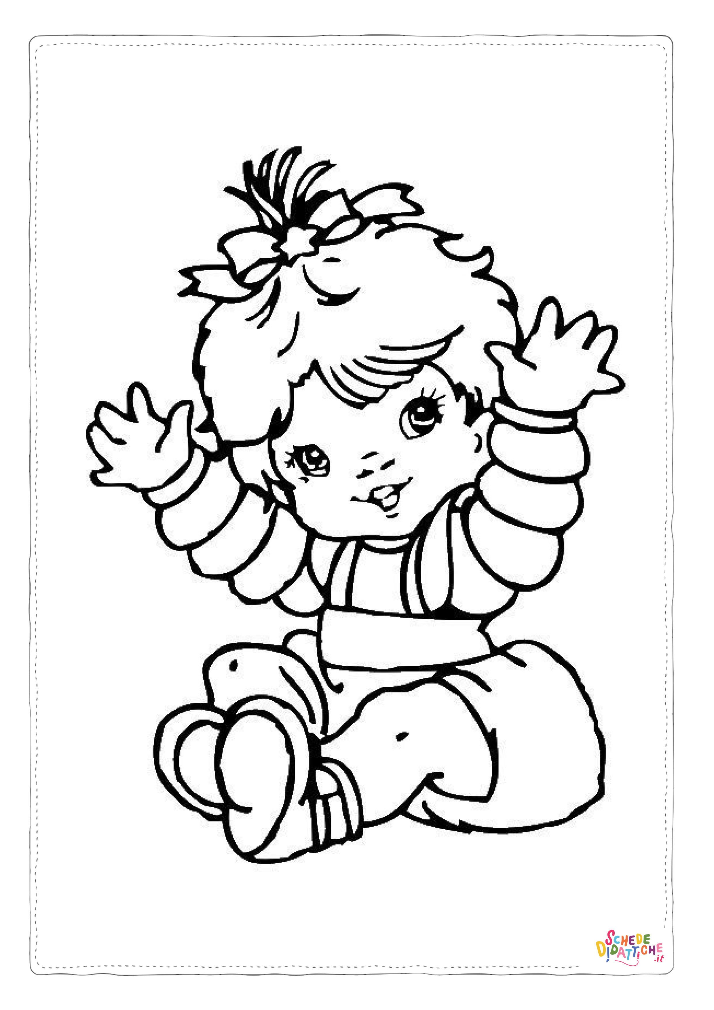 Disegno "Disegno di bambino da stampare e colorare 191" Disegno di bambino da stampare e colorare 191