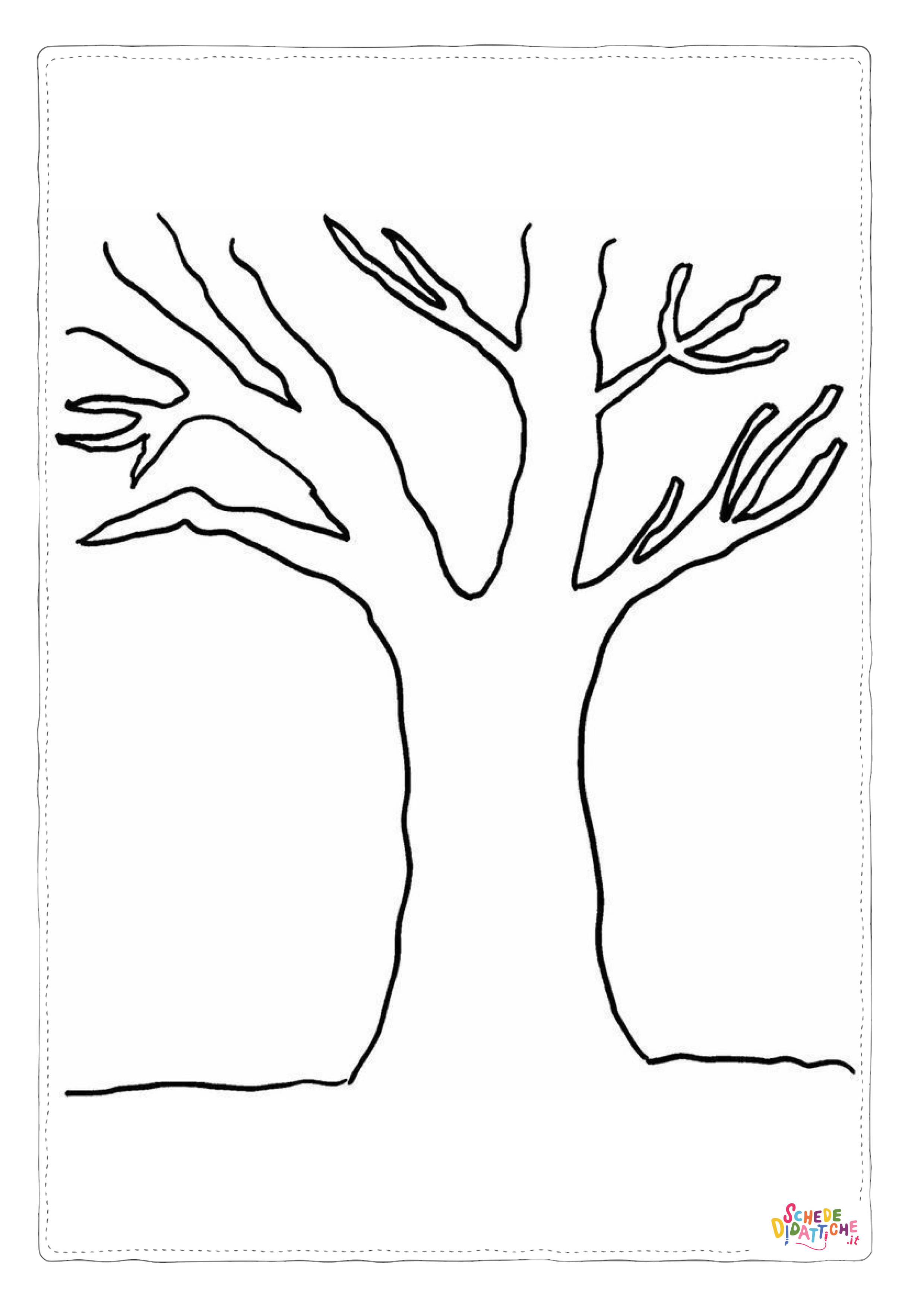 Disegno "Disegno di albero da stampare e colorare 135" Disegno di albero da stampare e colorare 135