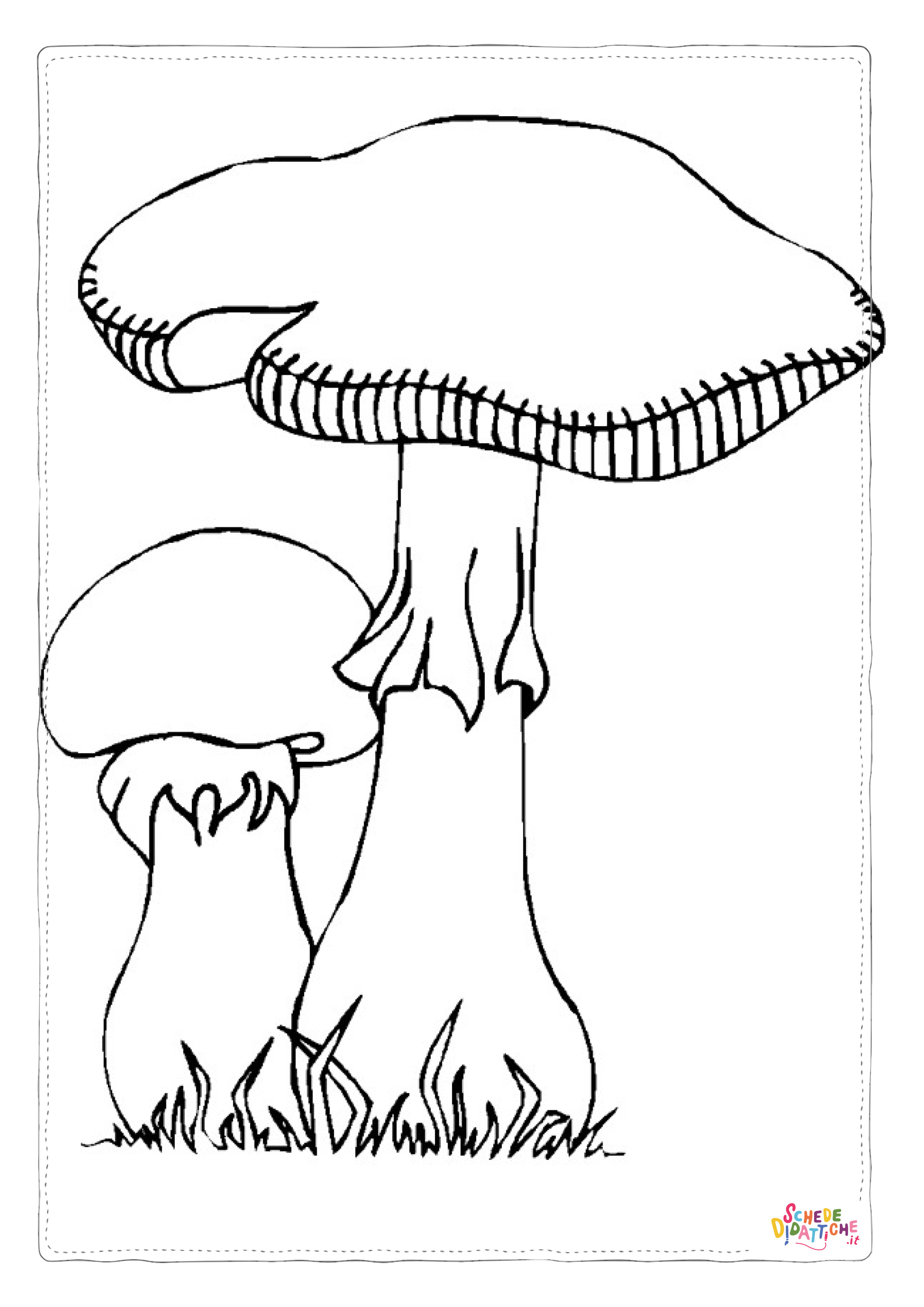 Disegno di fungo da stampare e colorare 12