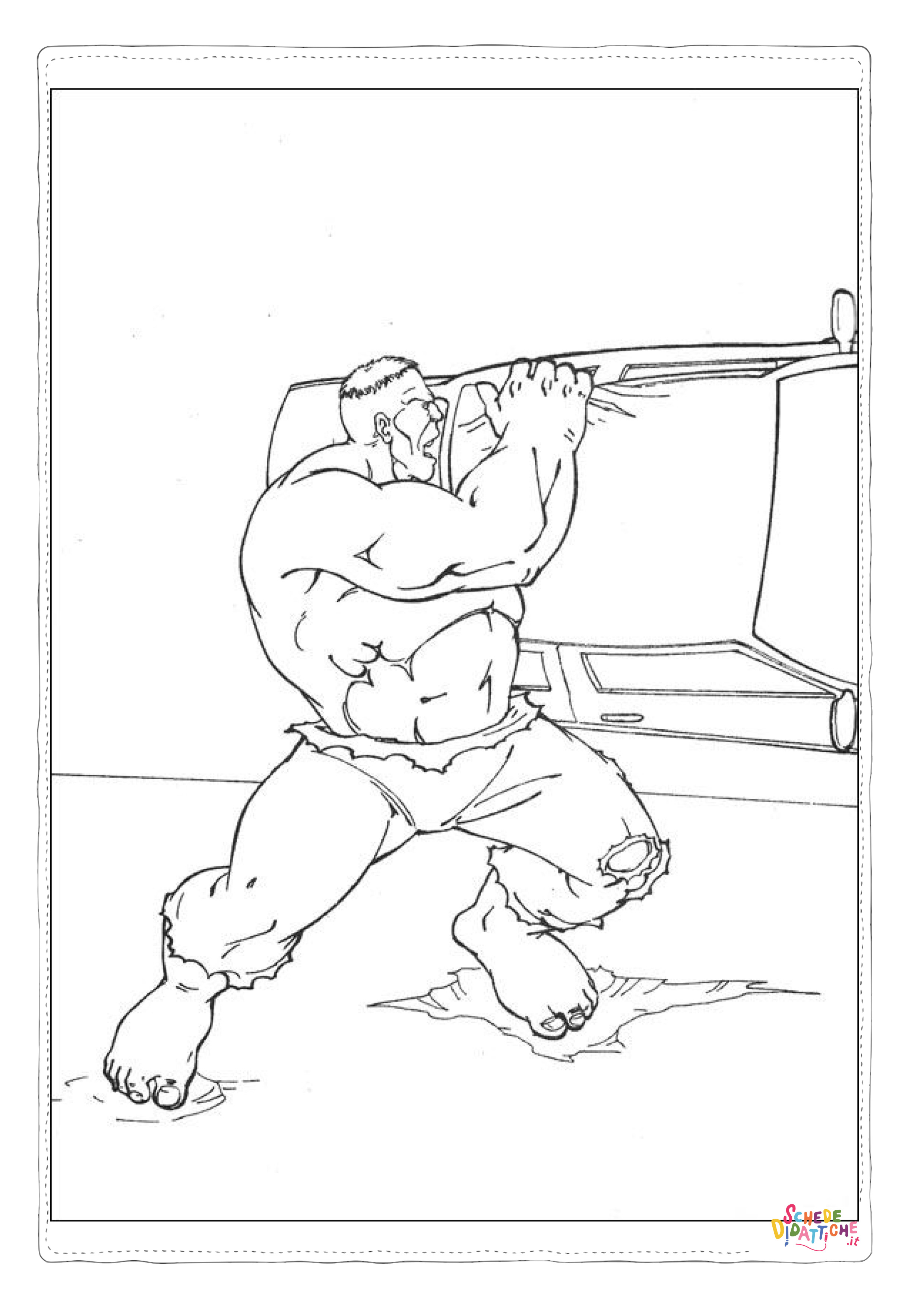 Disegno "Disegno di Hulk da stampare e colorare 64" Disegno di Hulk da stampare e colorare 64