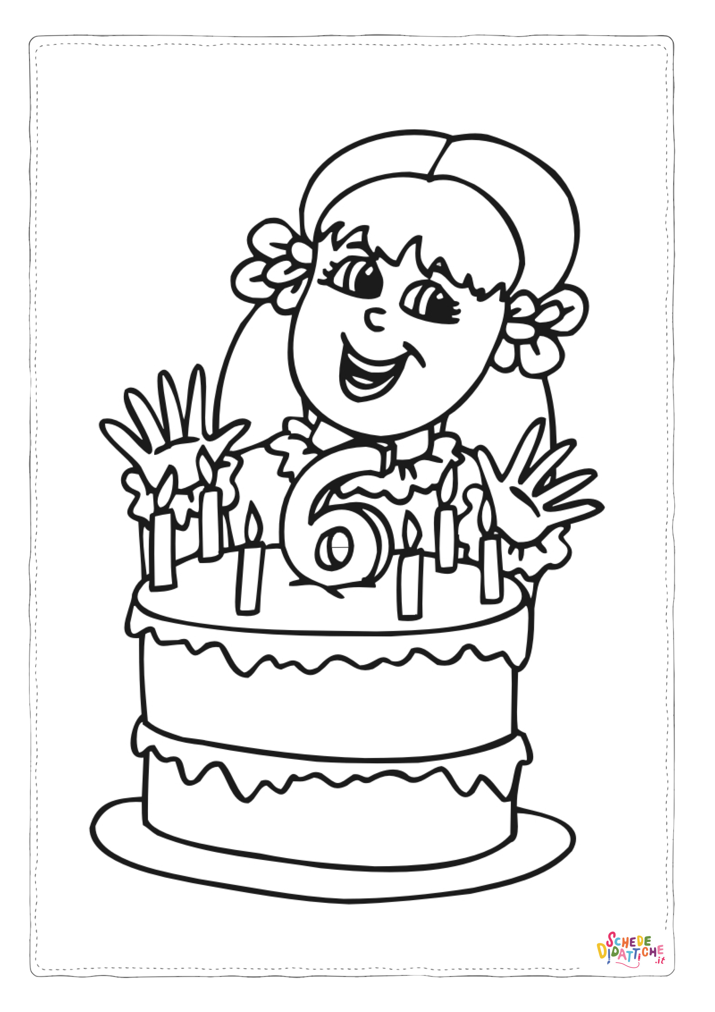 Disegno "Disegno di compleanno da stampare e colorare 9" Disegno di compleanno da stampare e colorare 9