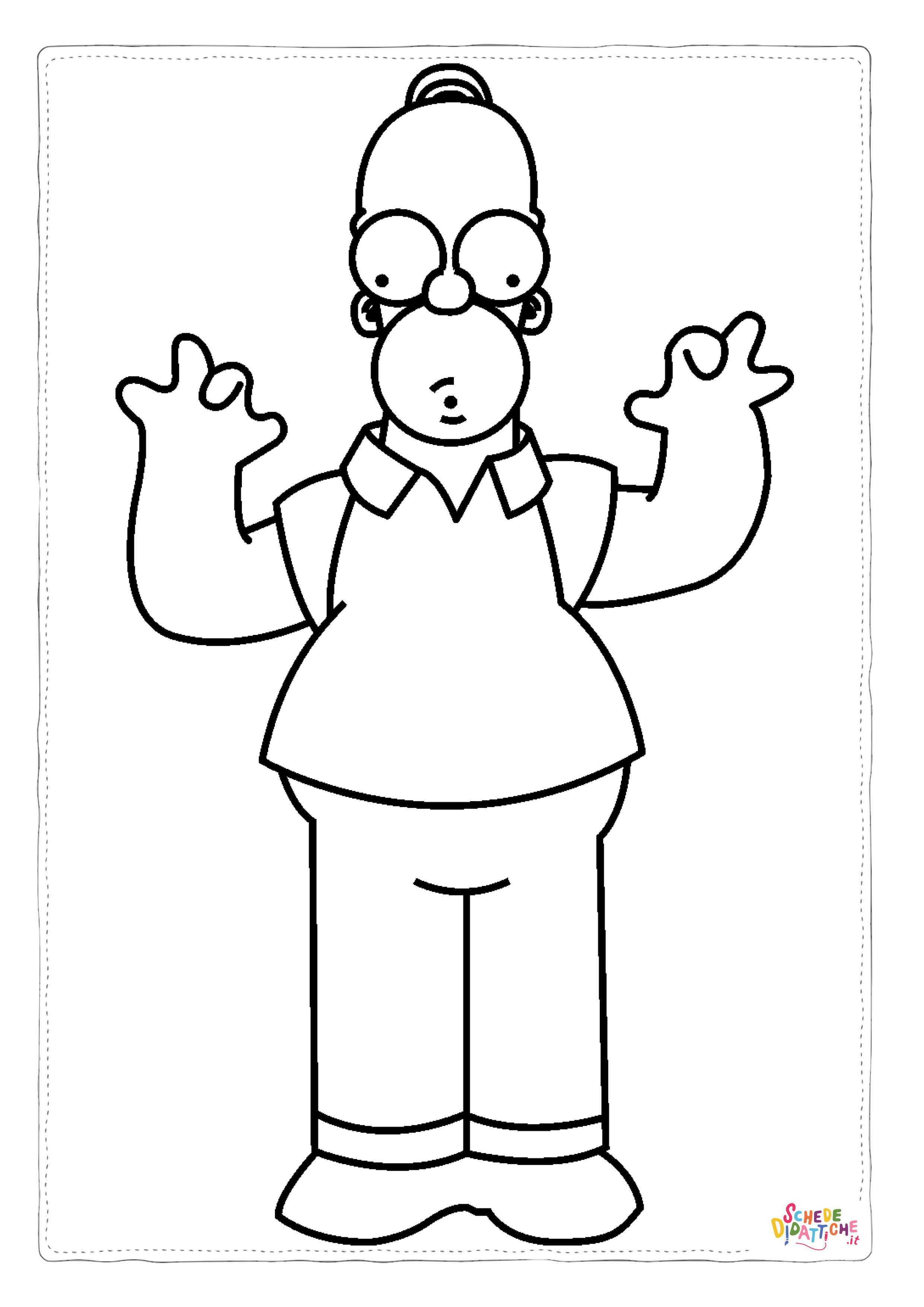 Disegno "Disegno di I Simpson da stampare e colorare 18" Disegno di I Simpson da stampare e colorare 18