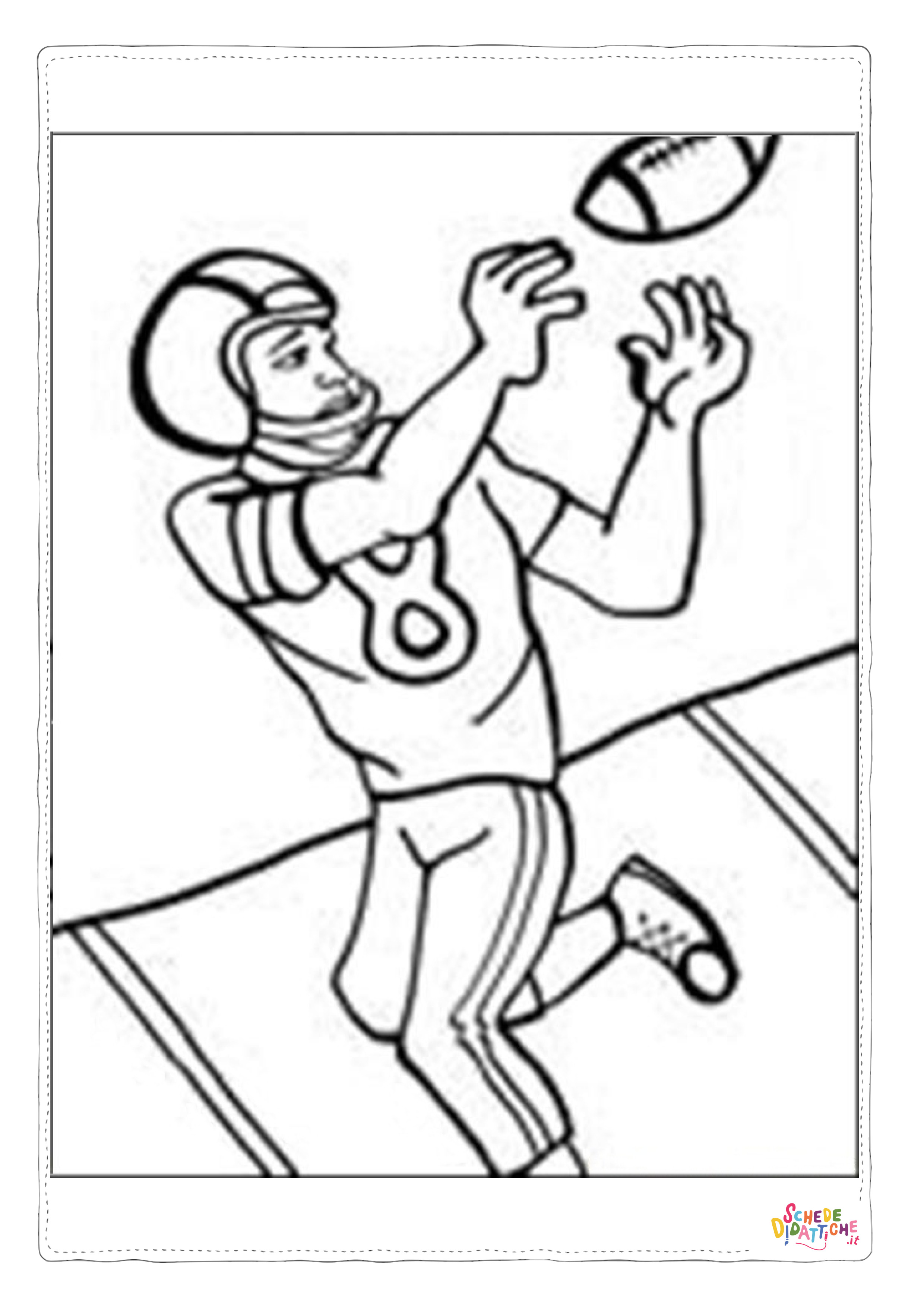 Disegno di football americano da stampare e colorare 14