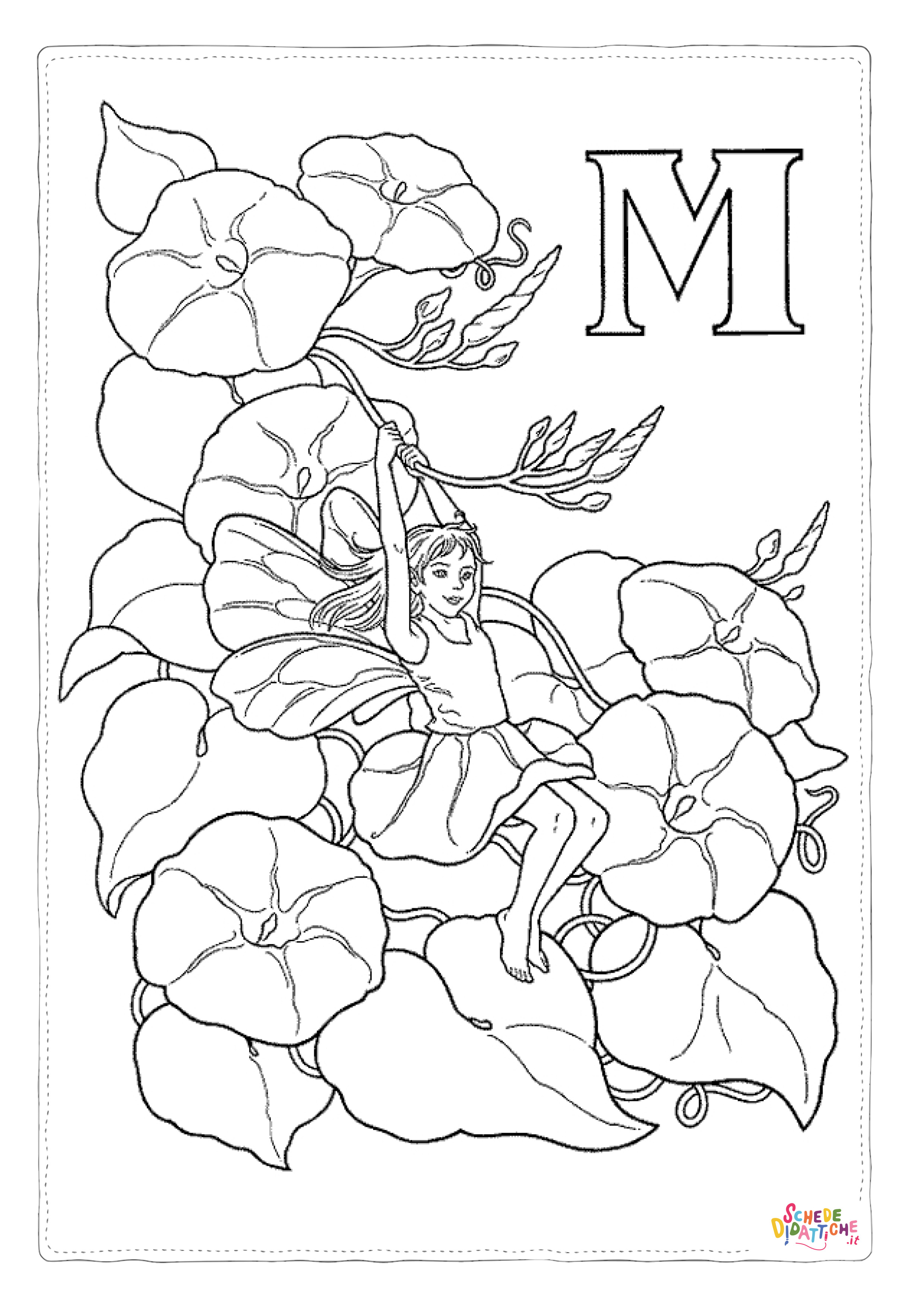 Disegno "Disegno di fata da stampare e colorare 25" Disegno di fata da stampare e colorare 25