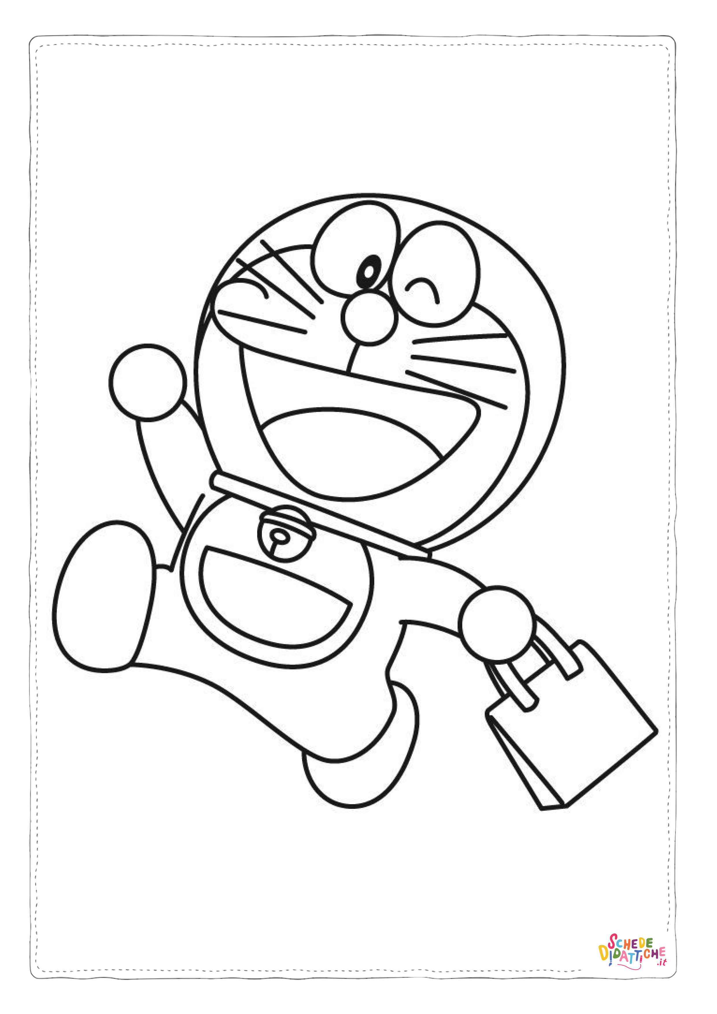 Disegno "Disegno di Doraemon da stampare e colorare 14" Disegno di Doraemon da stampare e colorare 14