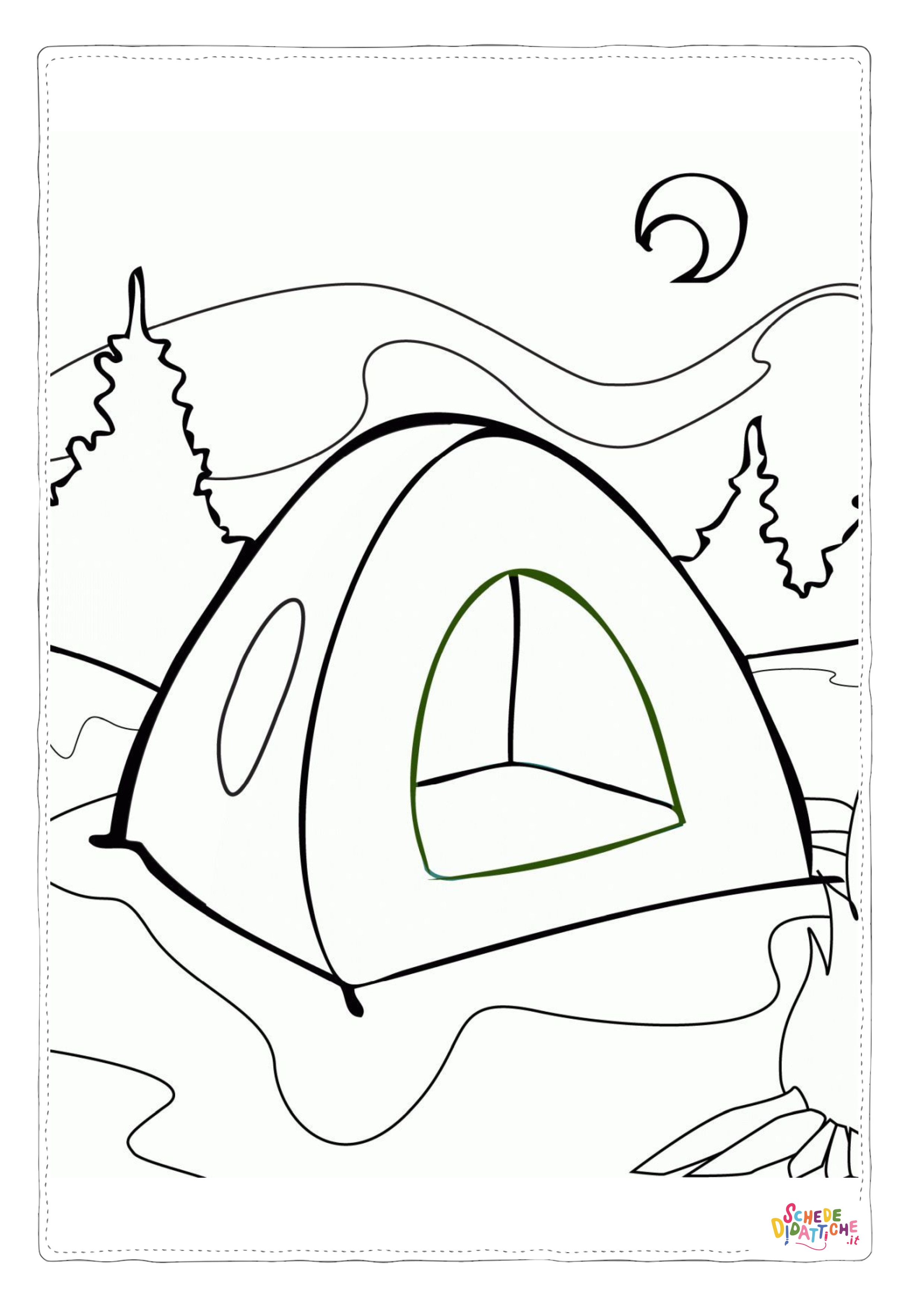 Disegno di campeggio da stampare e colorare 39