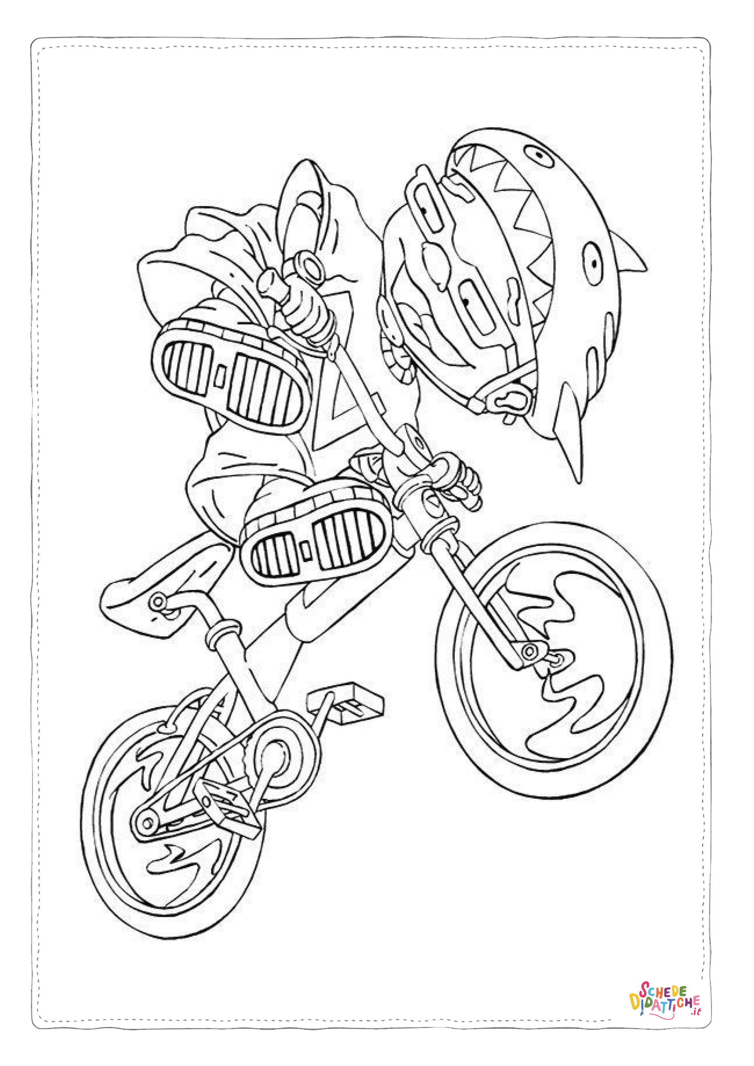 Disegno di bicicletta da stampare e colorare 17