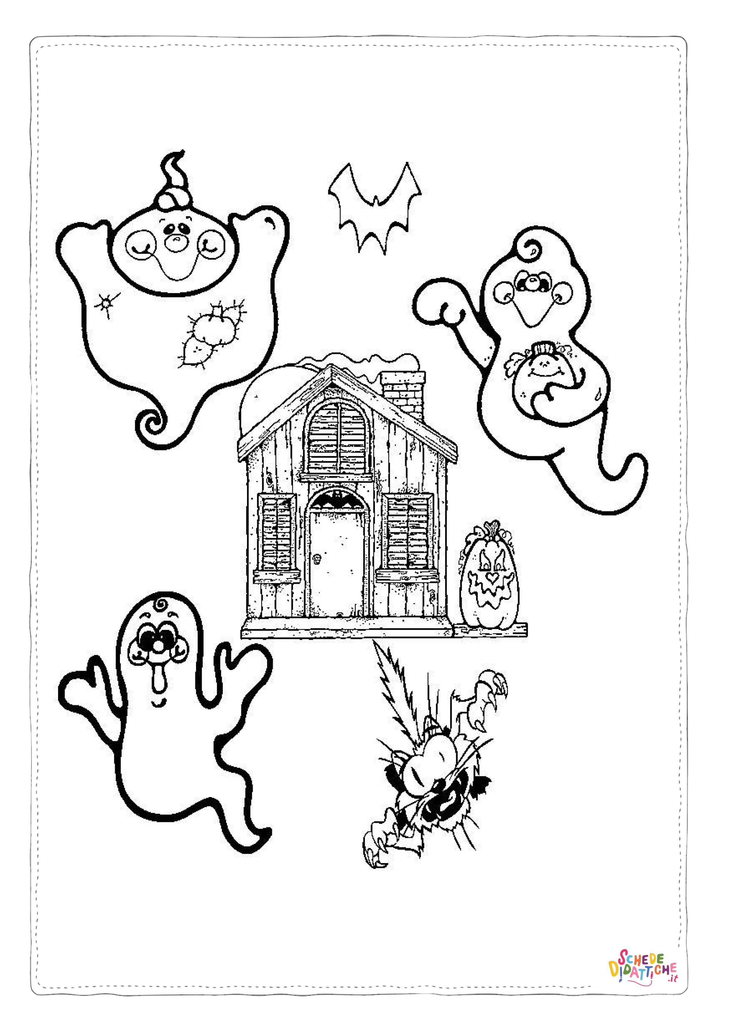 Disegno "Disegno di casa infestata da stampare e colorare 26" Disegno di casa infestata da stampare e colorare 26