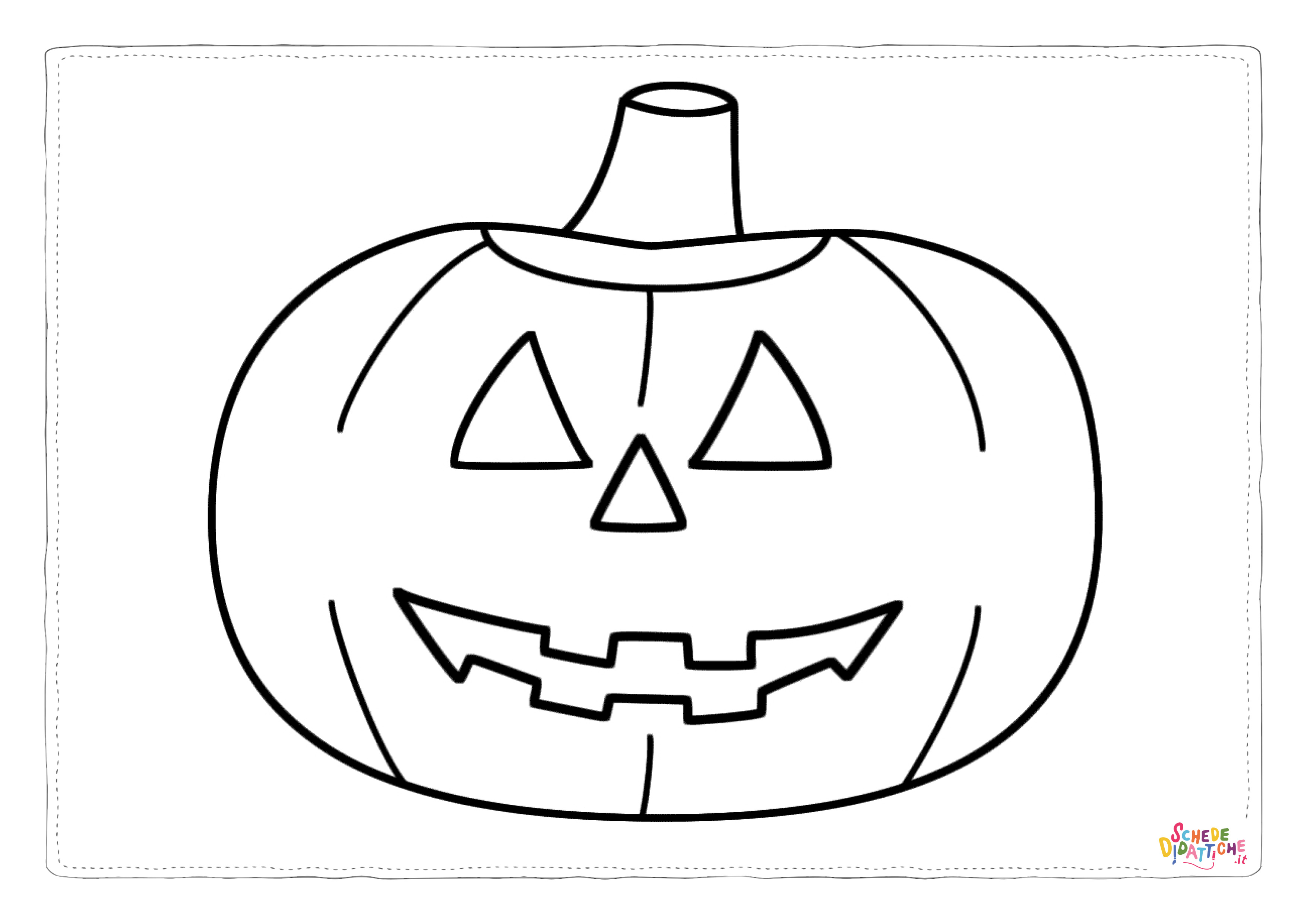 Disegno "Disegno di zucca di Halloween da stampare e colorare 180" Disegno di zucca di Halloween da stampare e colorare 180