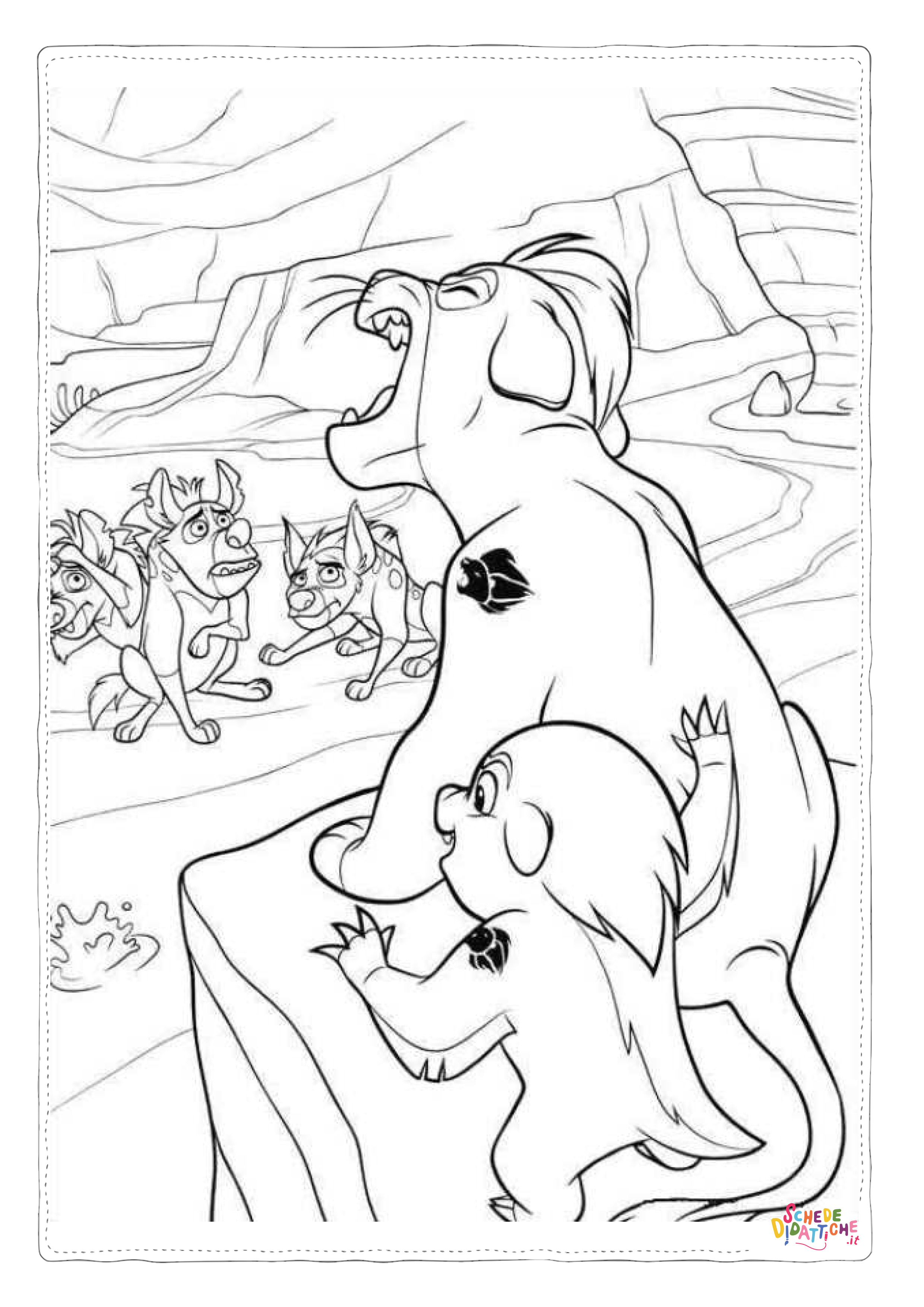 Disegno "Disegno di Re Leone da stampare e colorare 69" Disegno di Re Leone da stampare e colorare 69