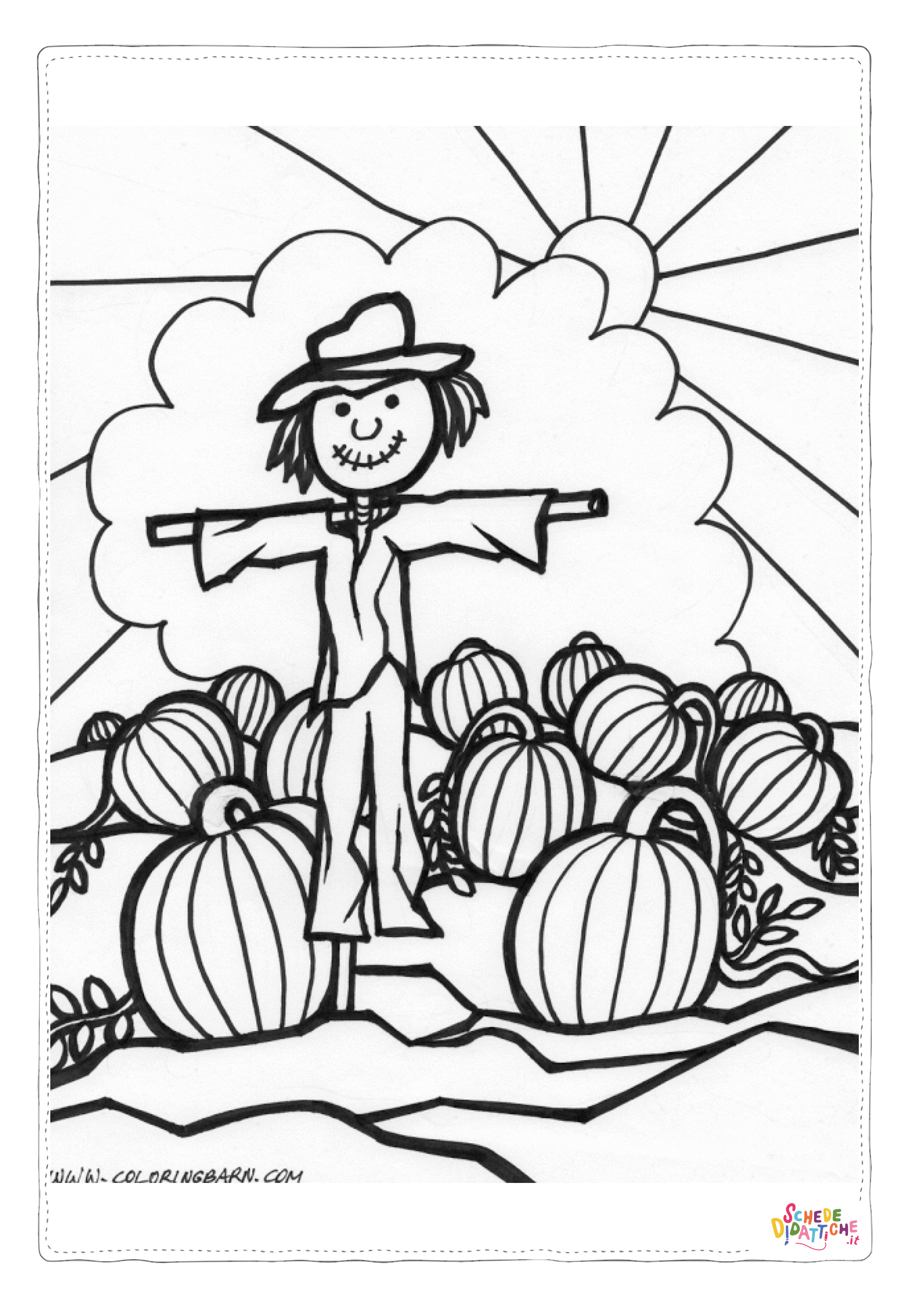 Disegno "Disegno di spaventapasseri da stampare e colorare 17" Disegno di spaventapasseri da stampare e colorare 17