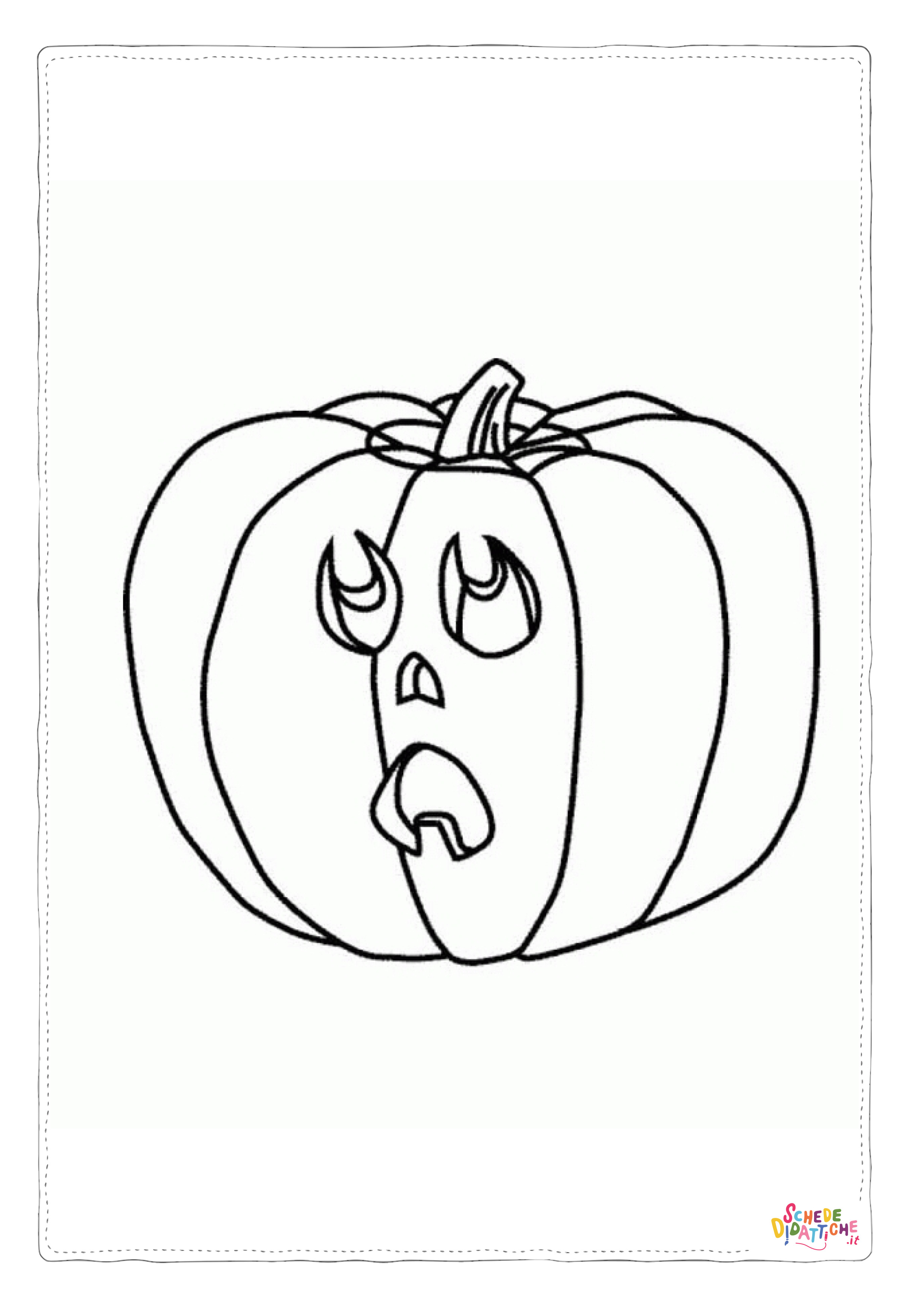 Disegno "Disegno di zucca di Halloween da stampare e colorare 163" Disegno di zucca di Halloween da stampare e colorare 163