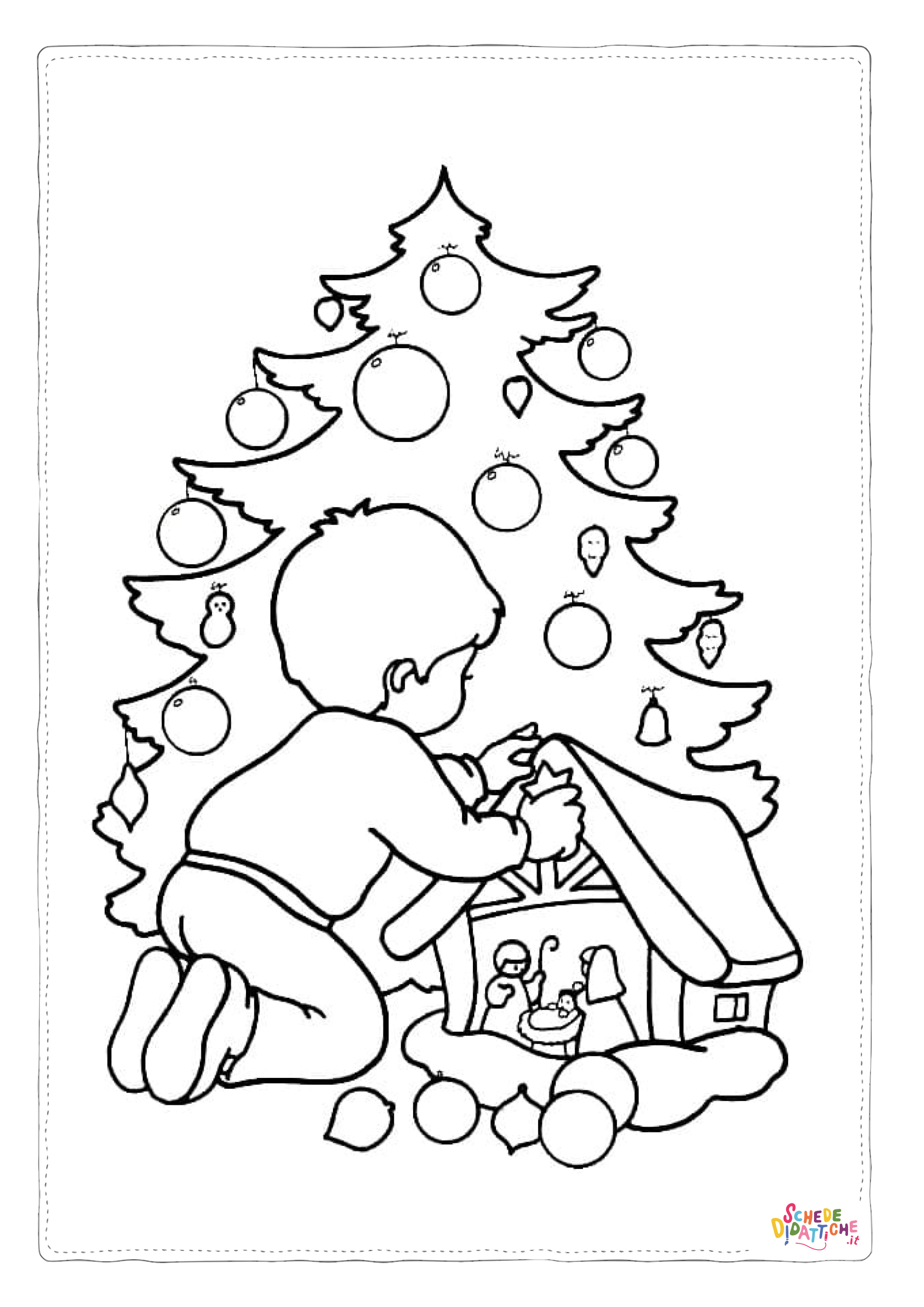 Disegno "Disegno di albero di Natale da stampare e colorare 164" Disegno di albero di Natale da stampare e colorare 164