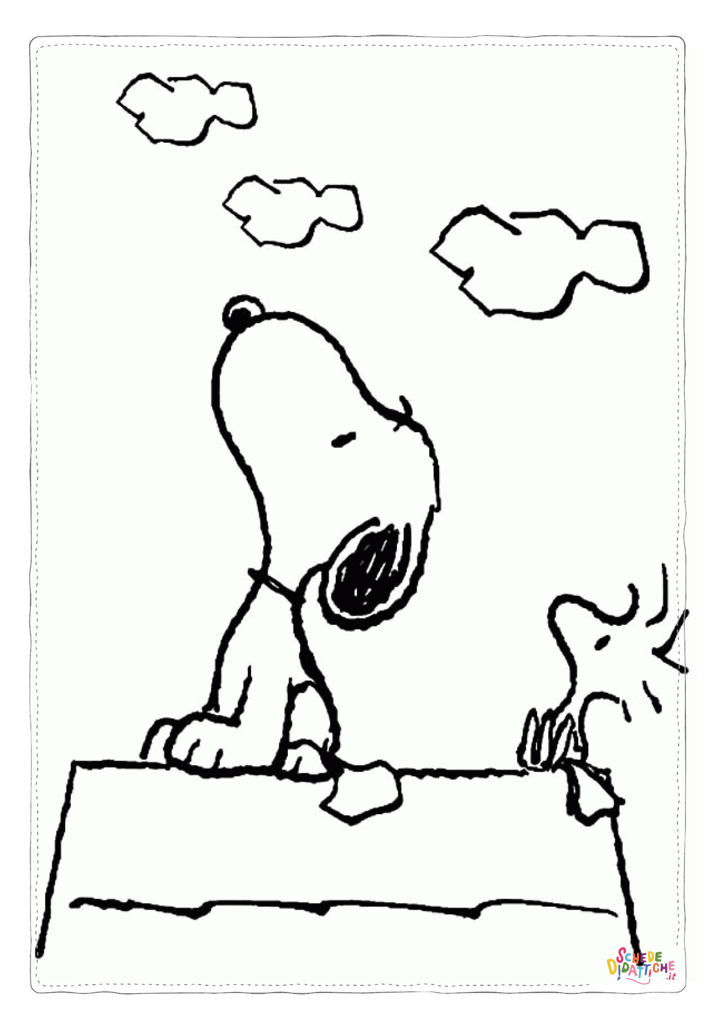 Disegno di Snoopy da stampare e colorare 1