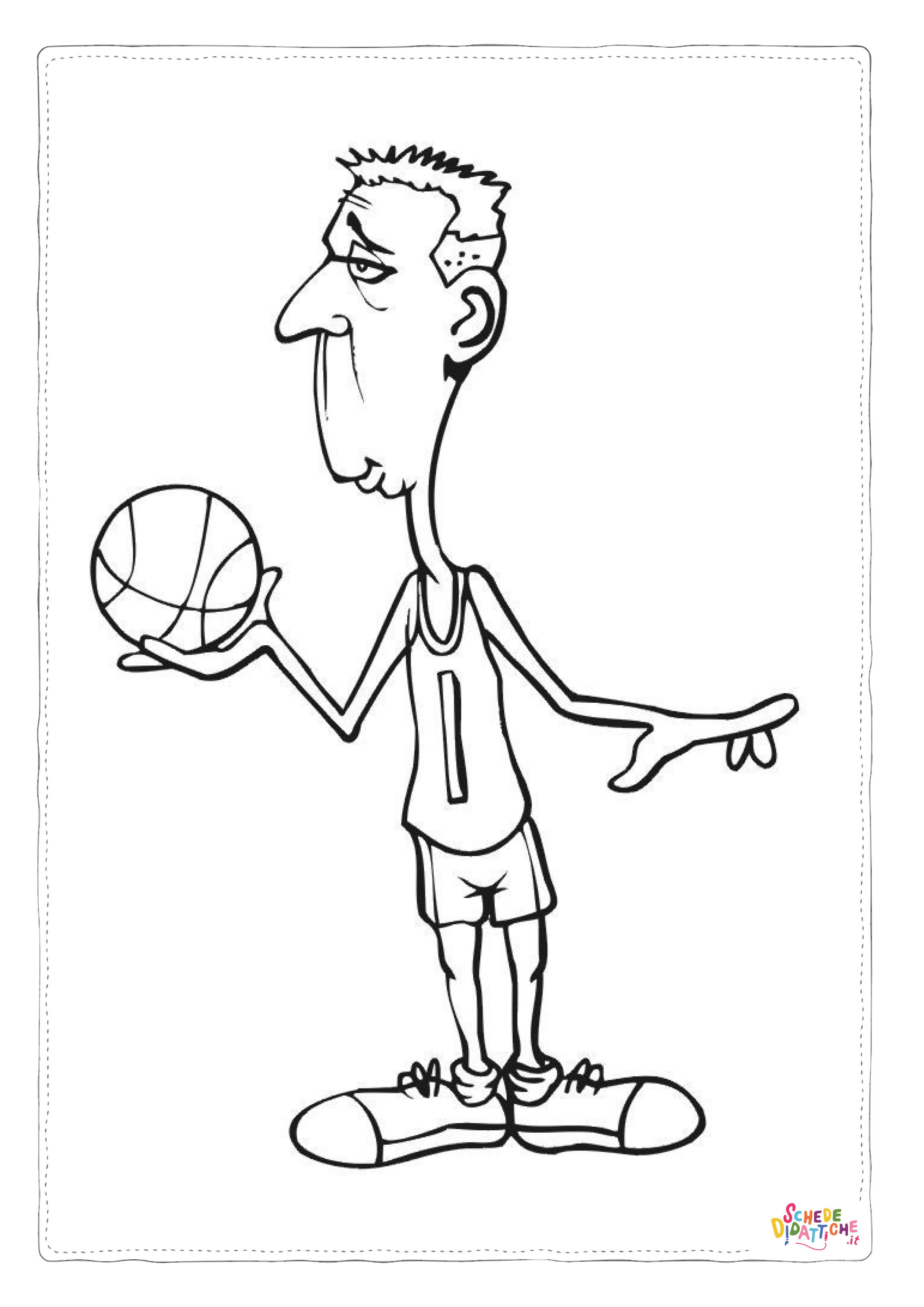 Disegno di basket da stampare e colorare 19