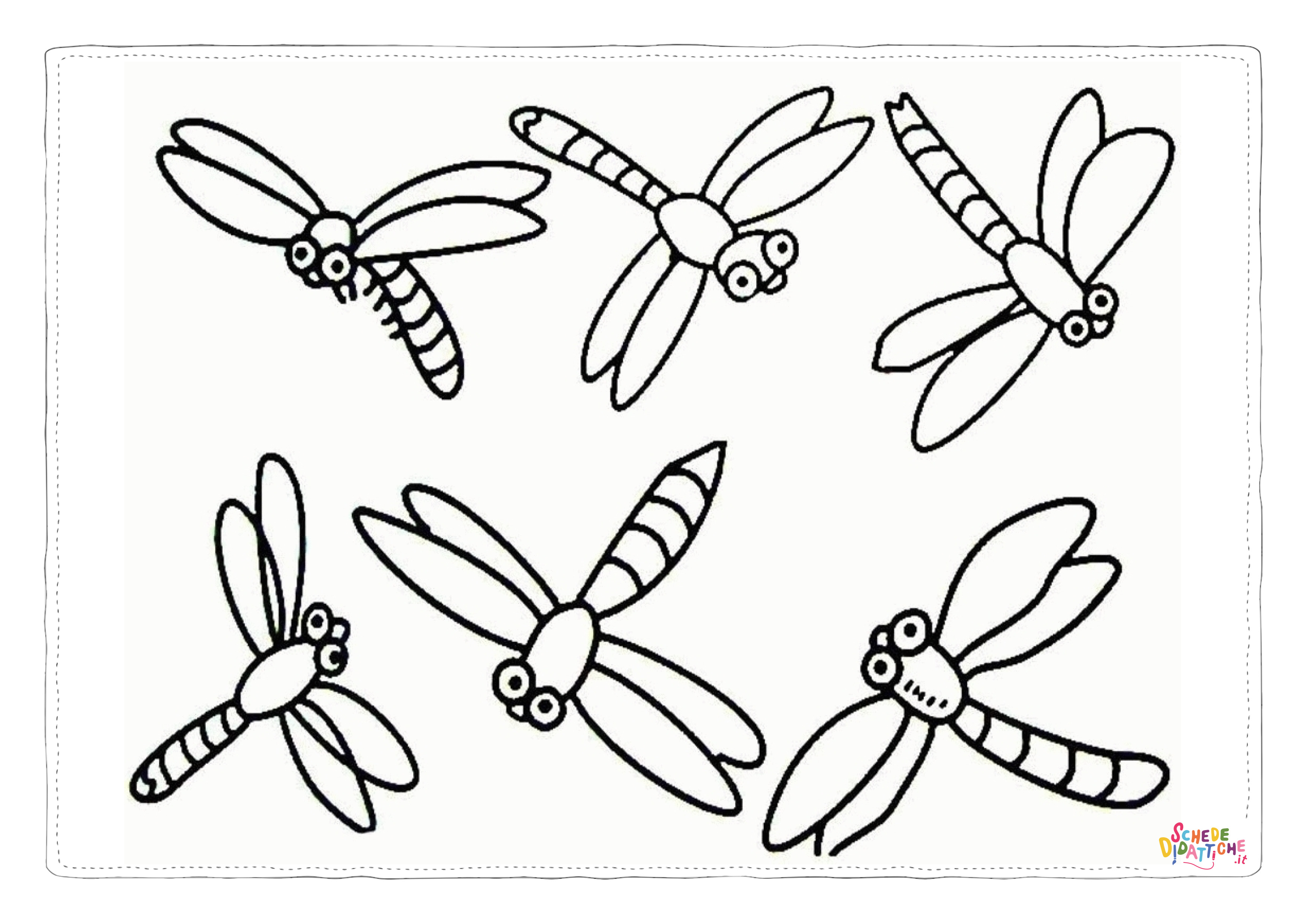 Disegno di libellula da stampare e colorare 4