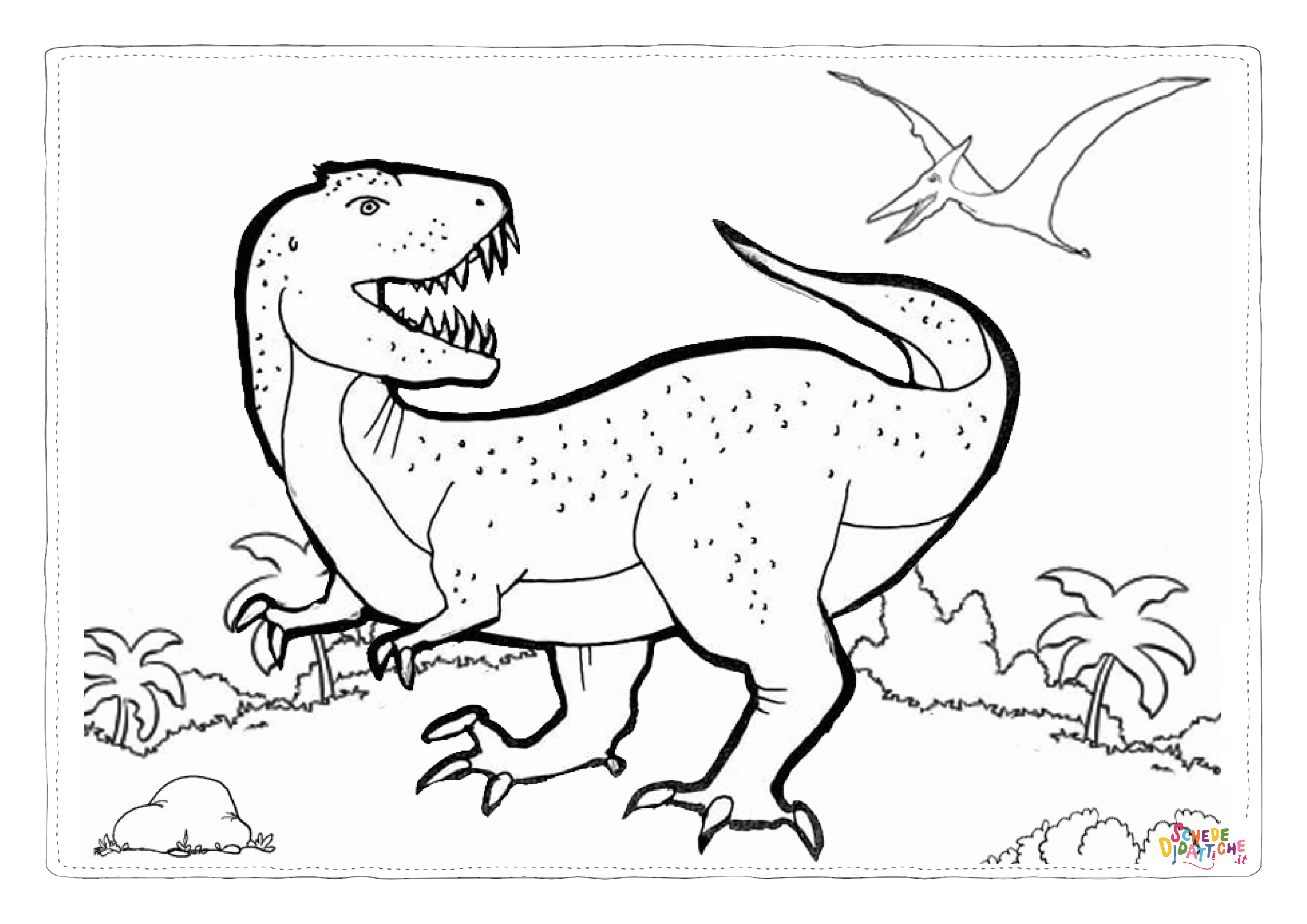 Disegno di Tirannosauro da stampare e colorare 84