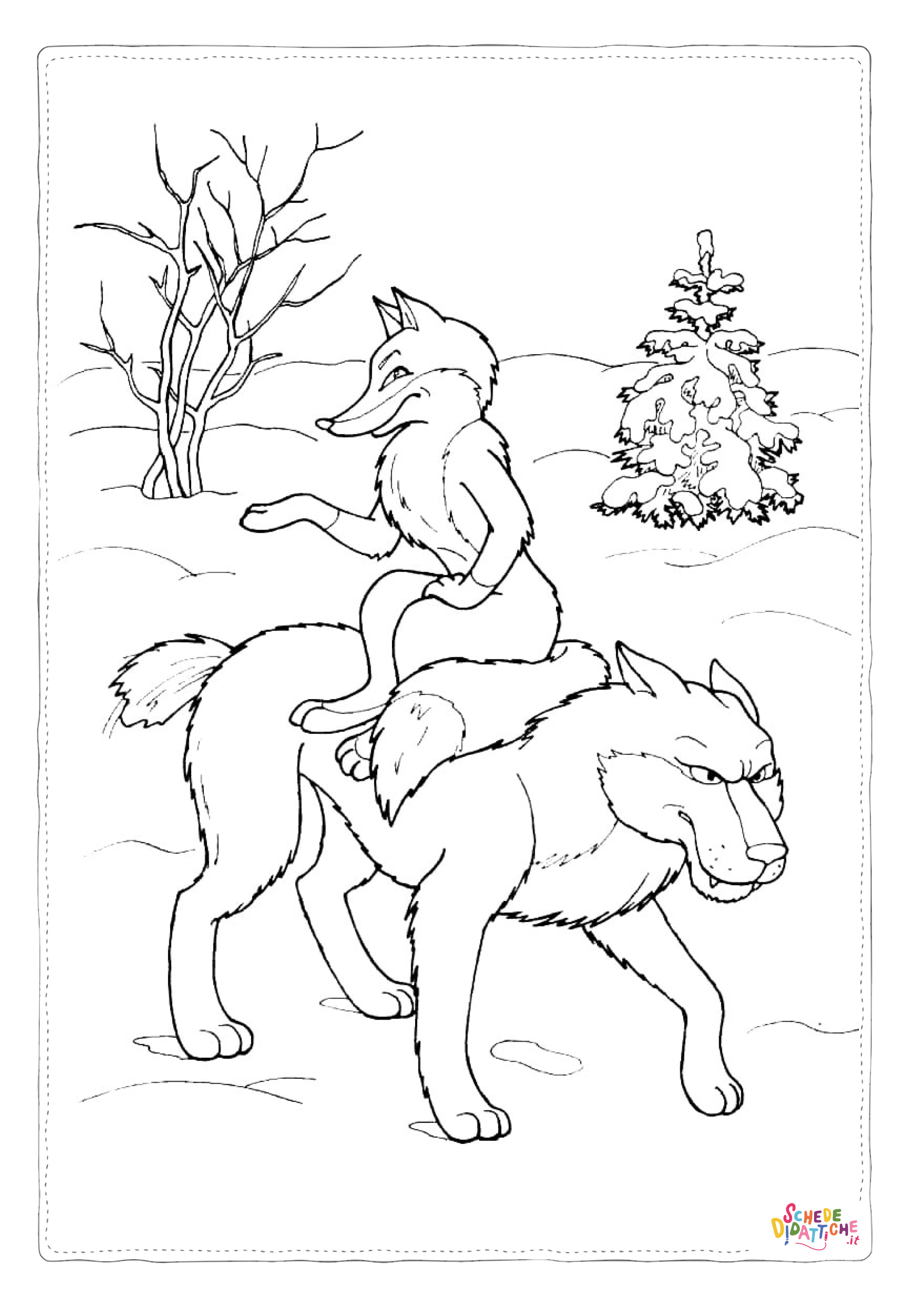 Disegno "Disegno di volpe da stampare e colorare 40" Disegno di volpe da stampare e colorare 40