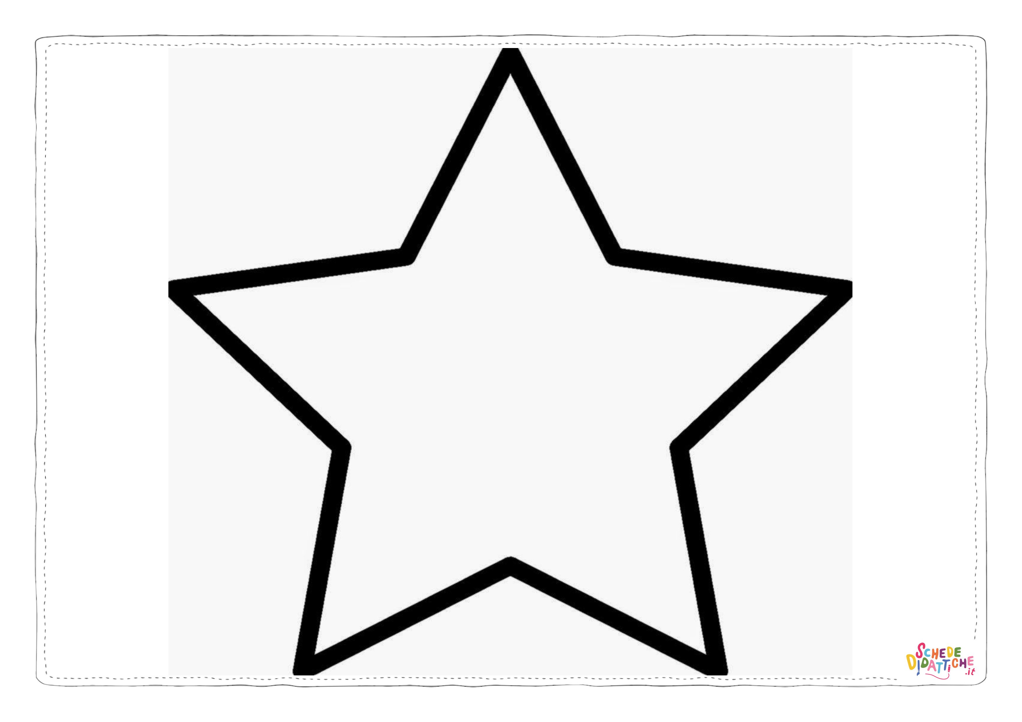 Disegno di stella da stampare e colorare 5